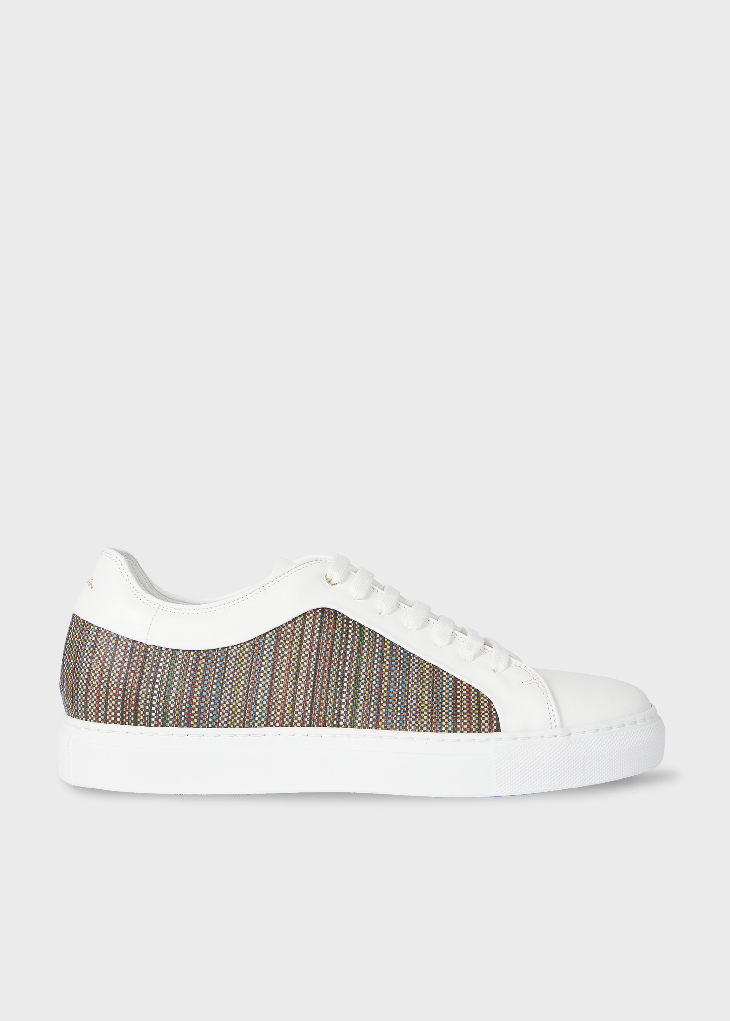 White 'Basso' Trainers with 'Signature Stripe'