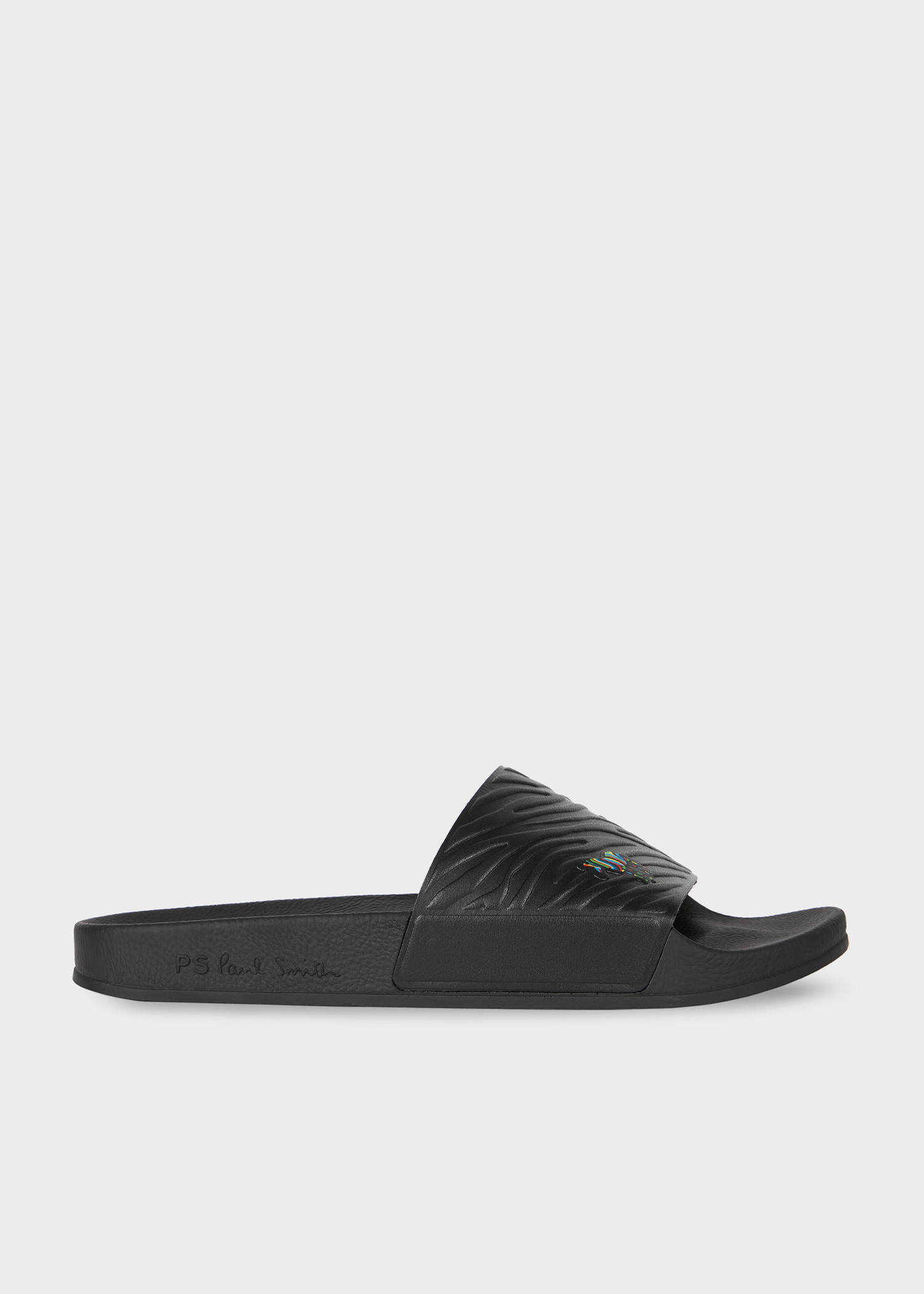 【関税込み】Paul Smith カーキ Dru サンダル PSロゴ/ゼブラ シャワーサンダル（ダークグレー） ｜ポール・スミス