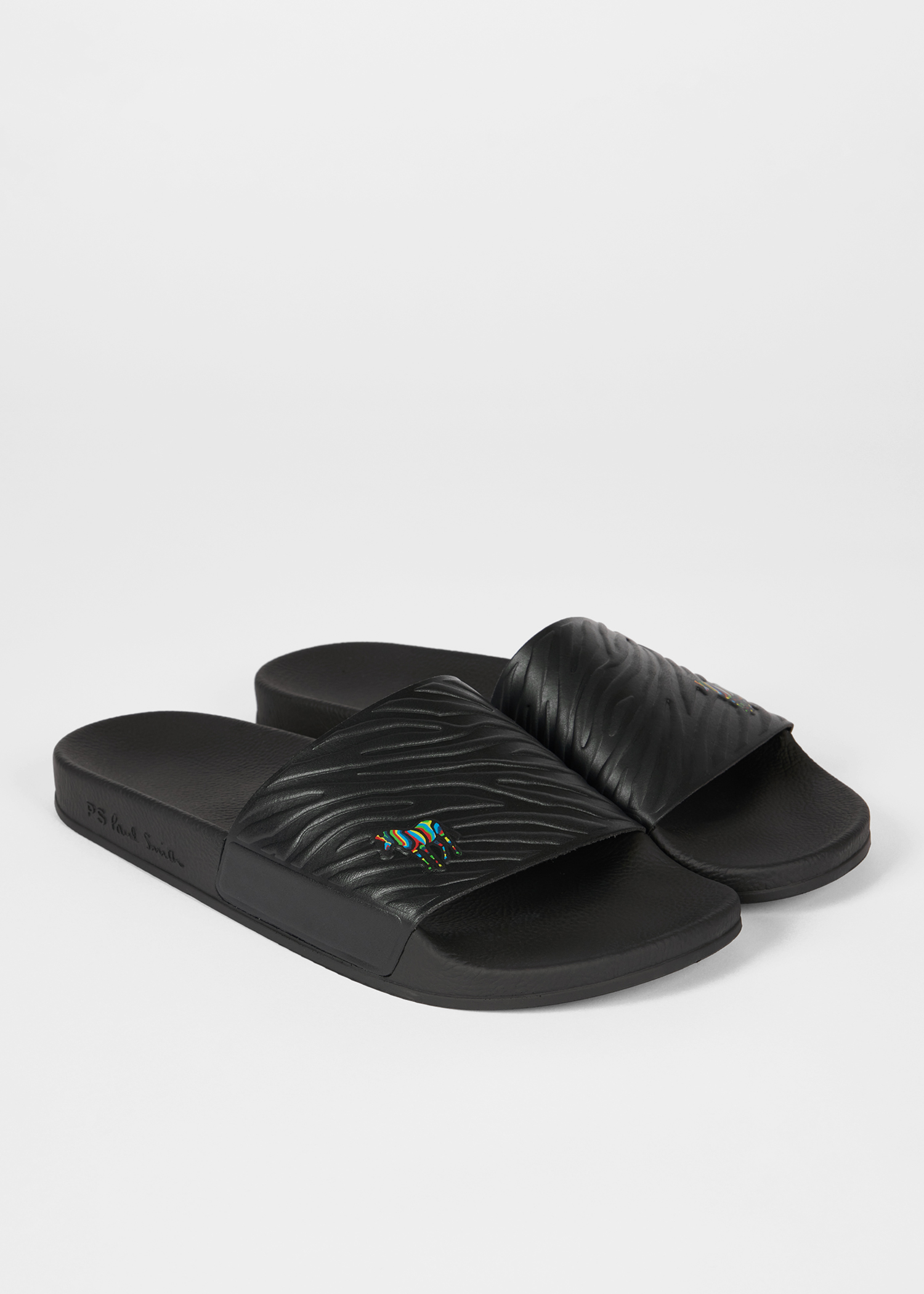 Paul Smith Zed サンダル Men's Black Zebra 'Zed' Slides