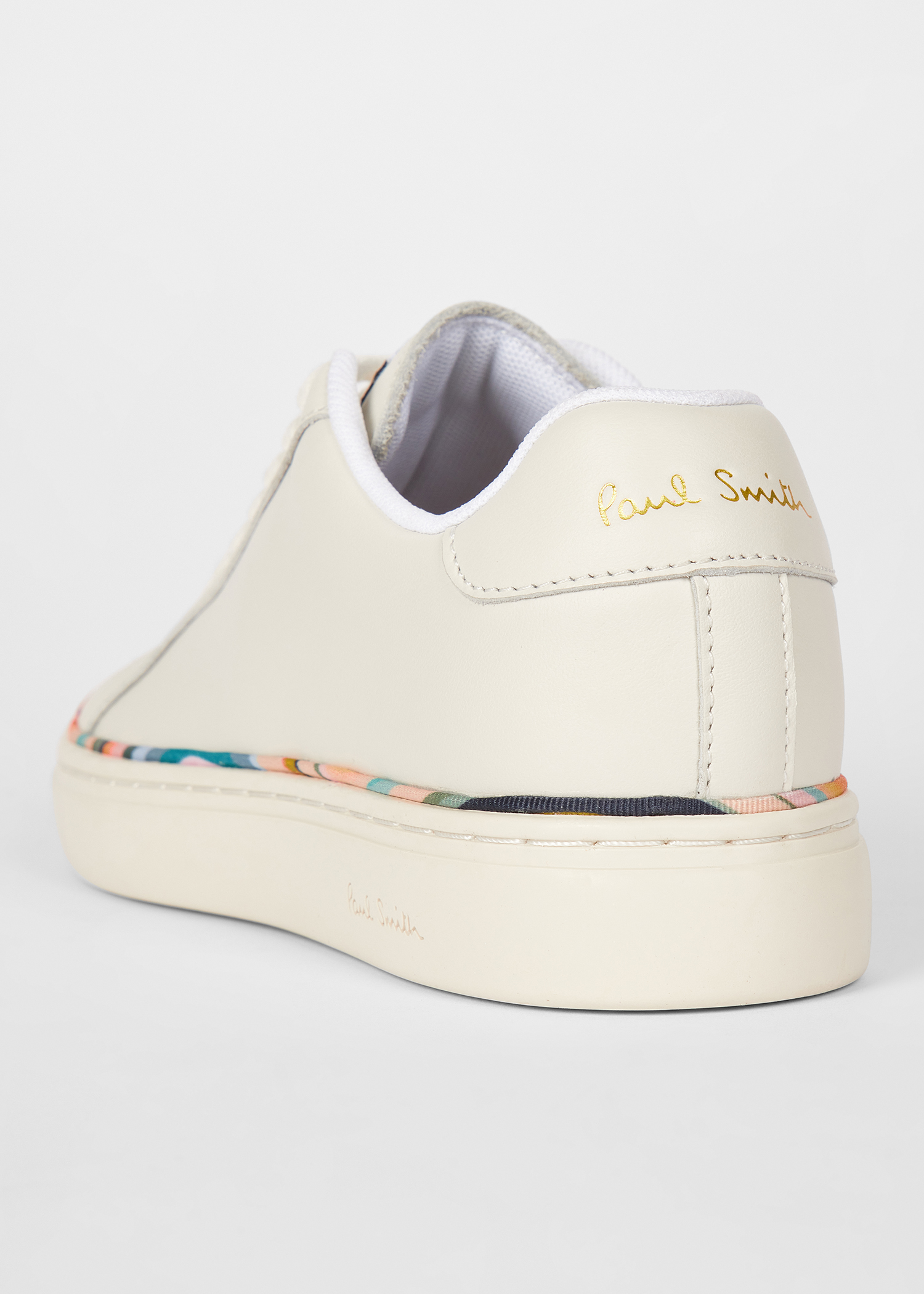 Women's White Leather 'Dusky Swirl' Rand 'Lapin' Trainers