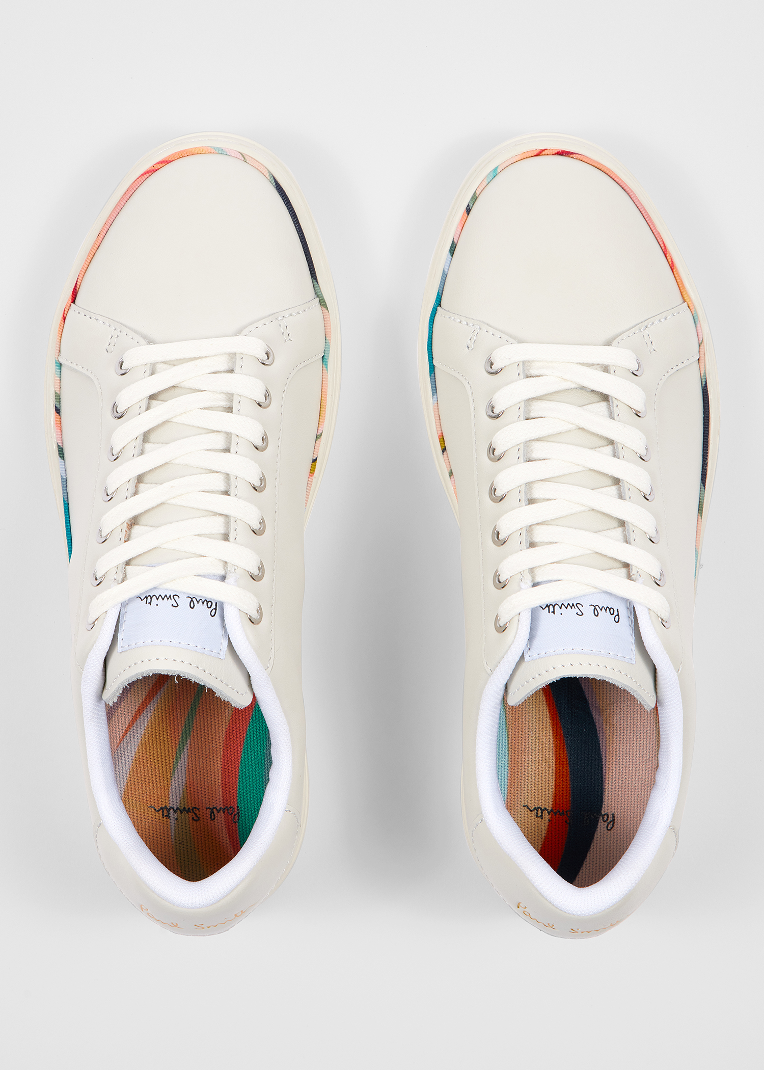 Women's White Leather 'Dusky Swirl' 'Lapin' Trainers