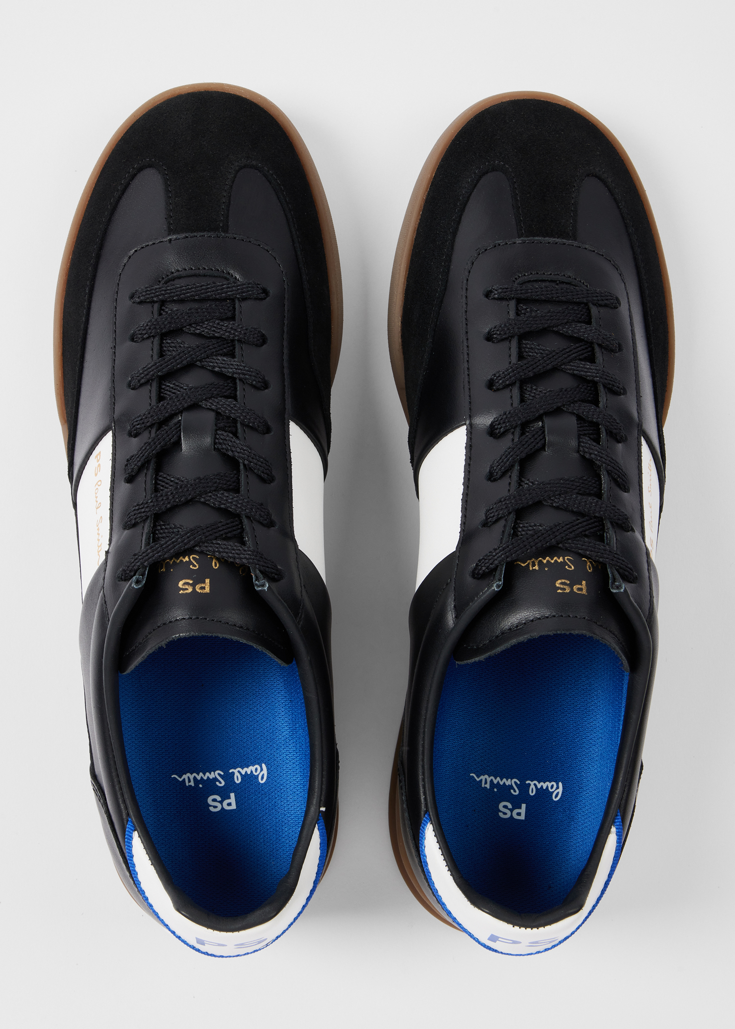 スニーカー PS PAUL SMITH Men Sneakers Black M2SDVR58PLEA 79 Men's Black and White 'Dover' Panel Sneakers