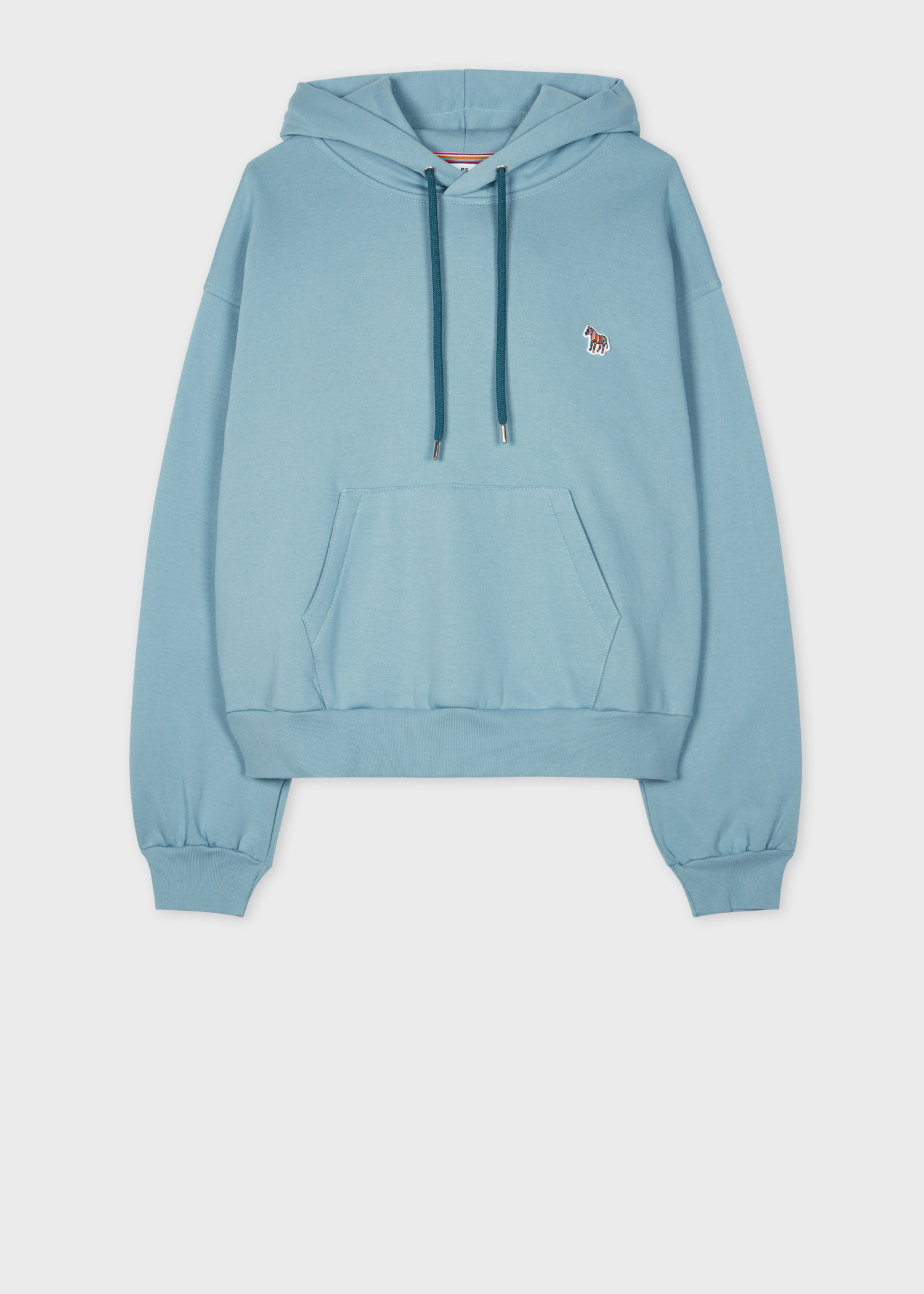 Women's Pale Pink Cotton Zebra Logo Hoodie