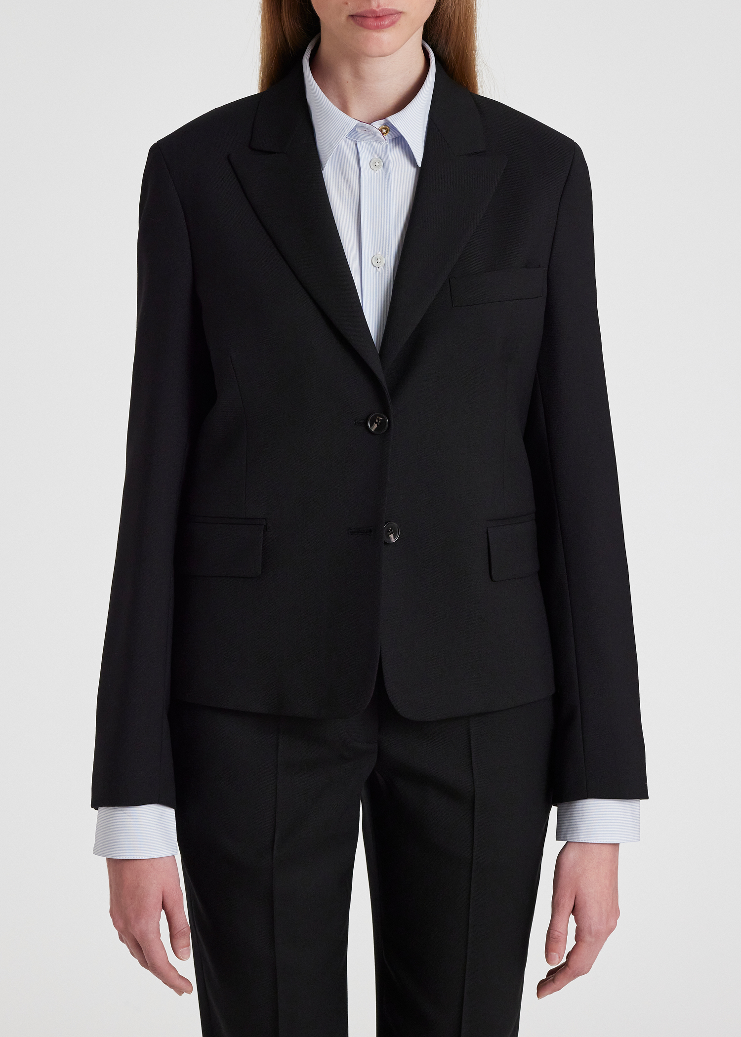 Women s Black Cropped A Suit To Travel In Blazer