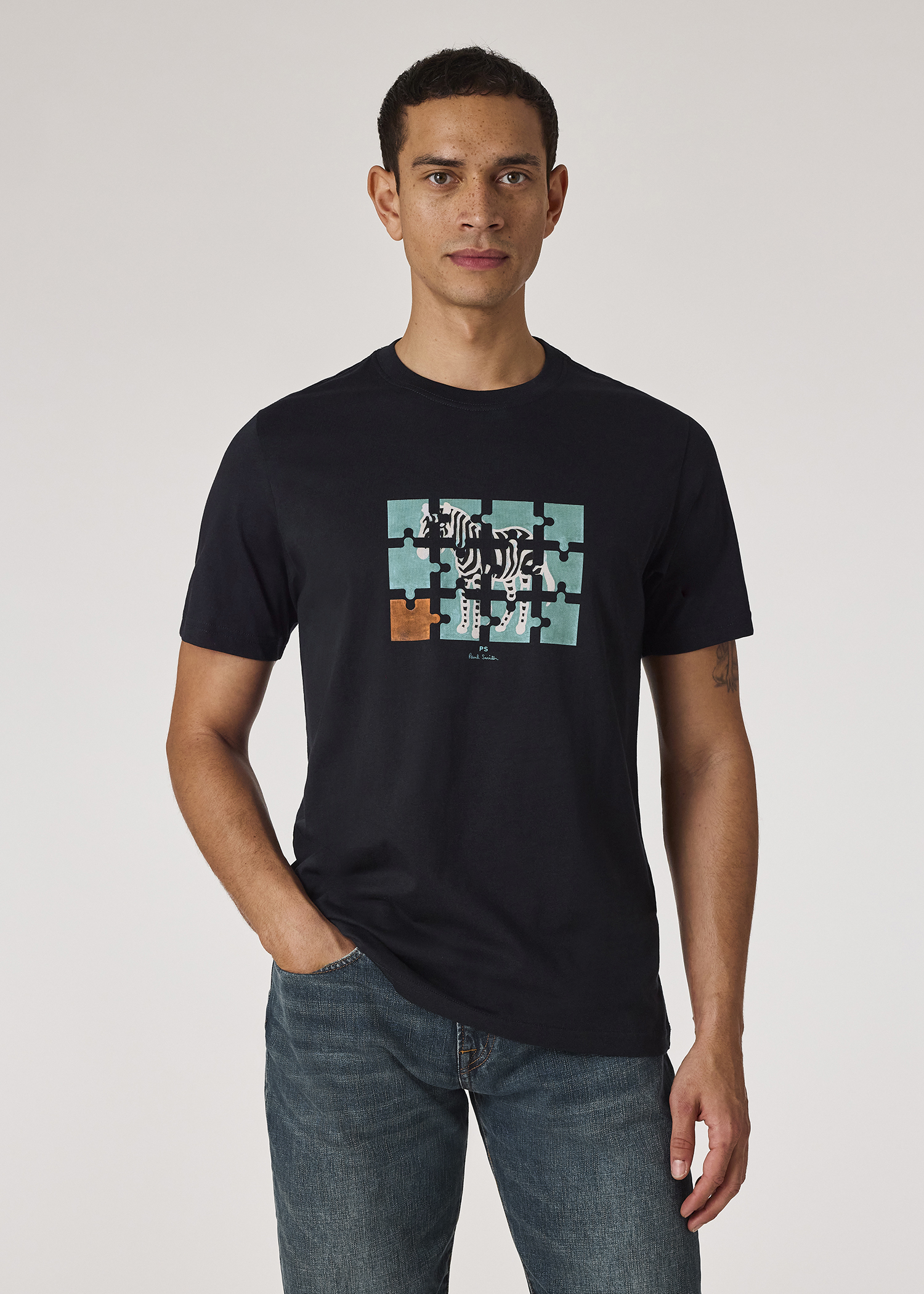 Tシャツ・カットソー Paul Smith T-Shirt With Print Men's White 'PS Logo' T-Shirt