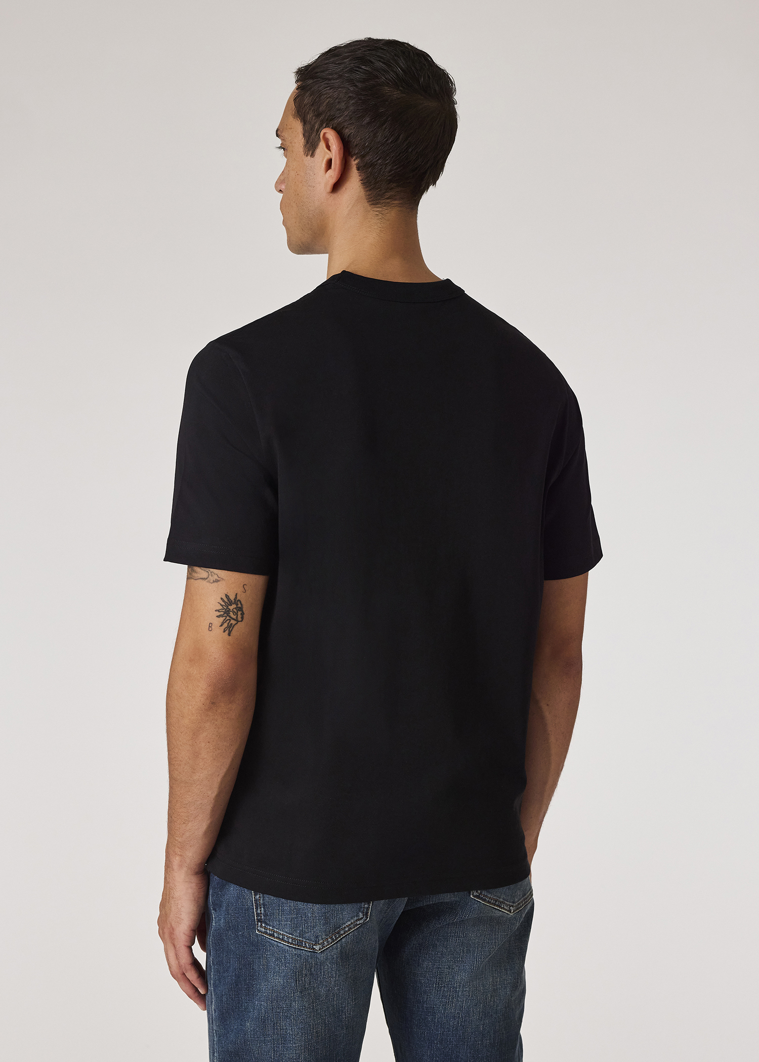 Tシャツ・カットソー PAUL SMITH Men T-shirt Black M2R220XMP4504 79 Black Cotton Zebra Logo T-Shirt