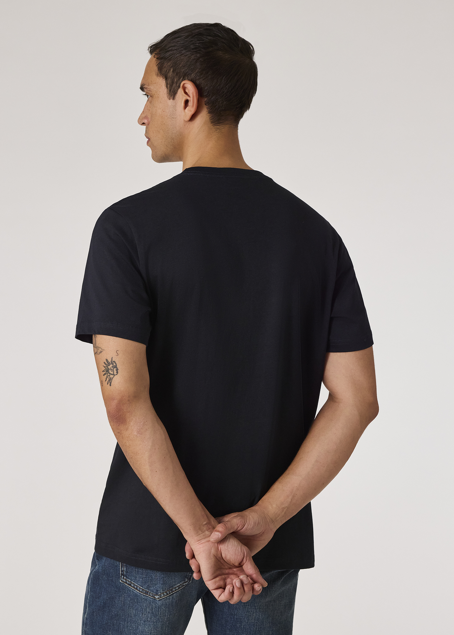 Paul Smith｜ (M2R 204ZE PP5111 49) Men's Dark Navy 'Broad Stripe Zebra' T-Shirt