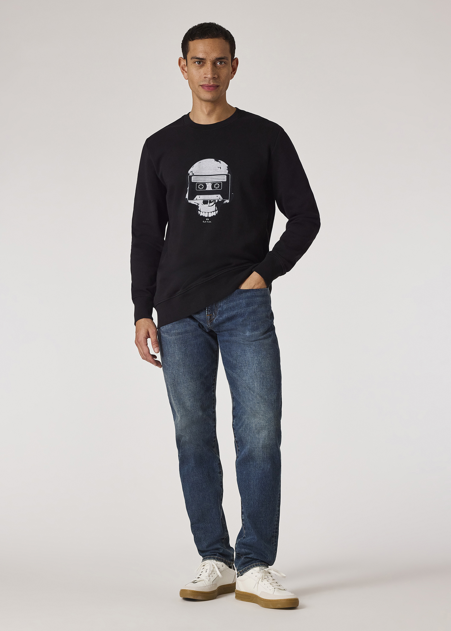 Men's Black 'Skull Tape' Sweatshirt