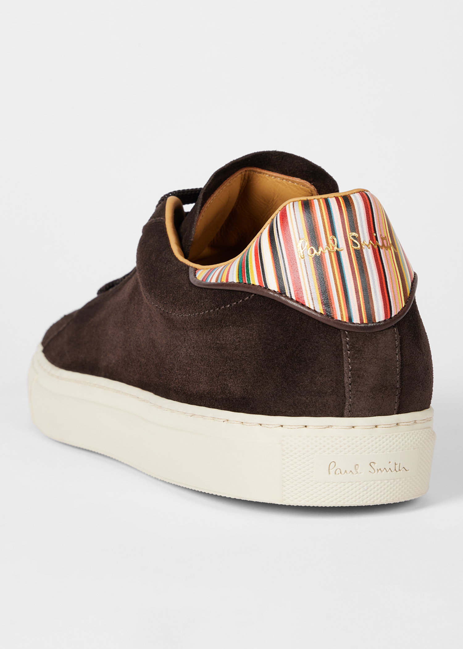 スニーカー PAUL SMITH Men Sneakers Brown M1SBCK32PSUE 69 Men's Chocolate Brown Suede 'Beck' Trainers With 'Signature