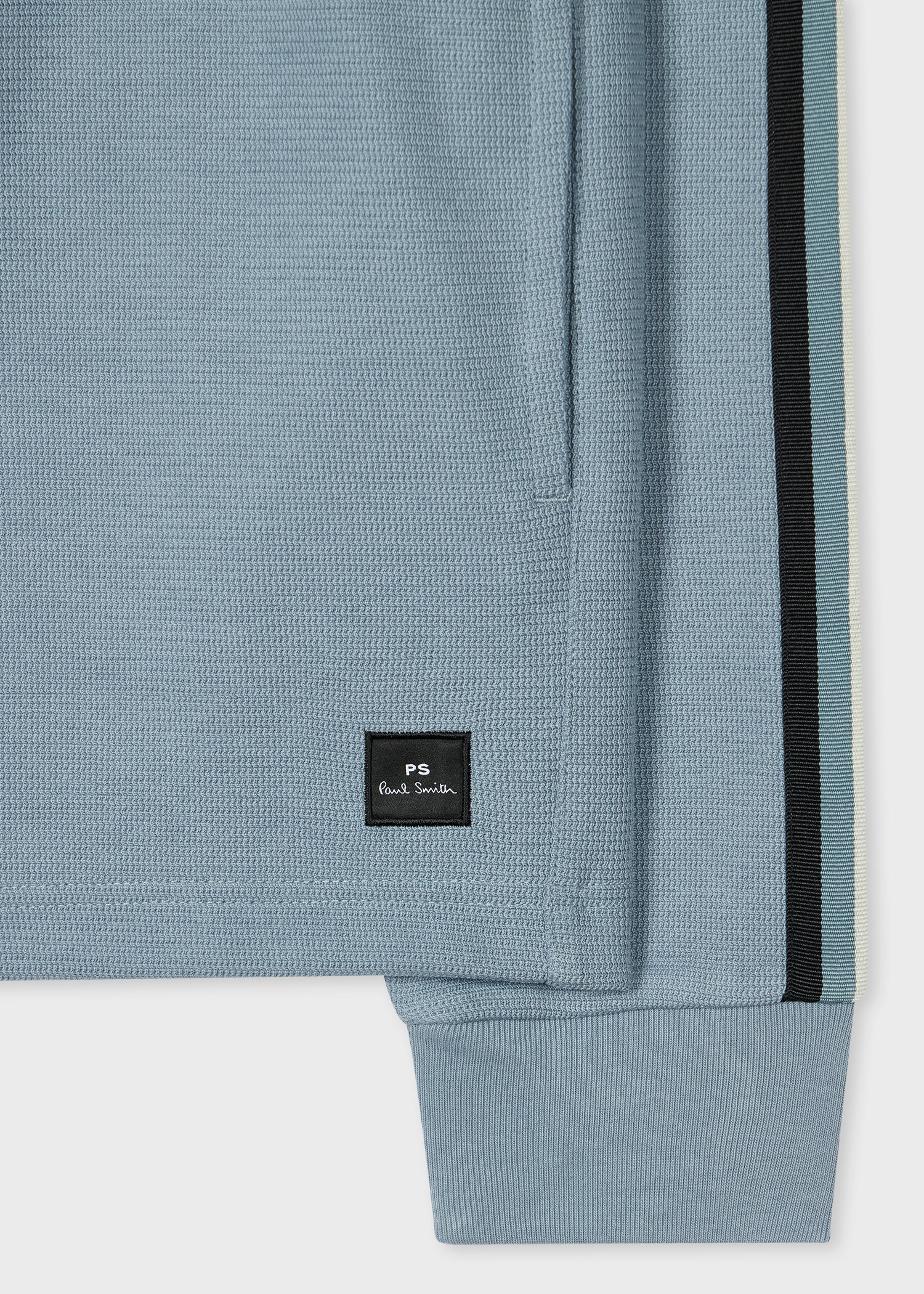 Men's Pale Blue Cotton-Blend Jersey Button Cardigan