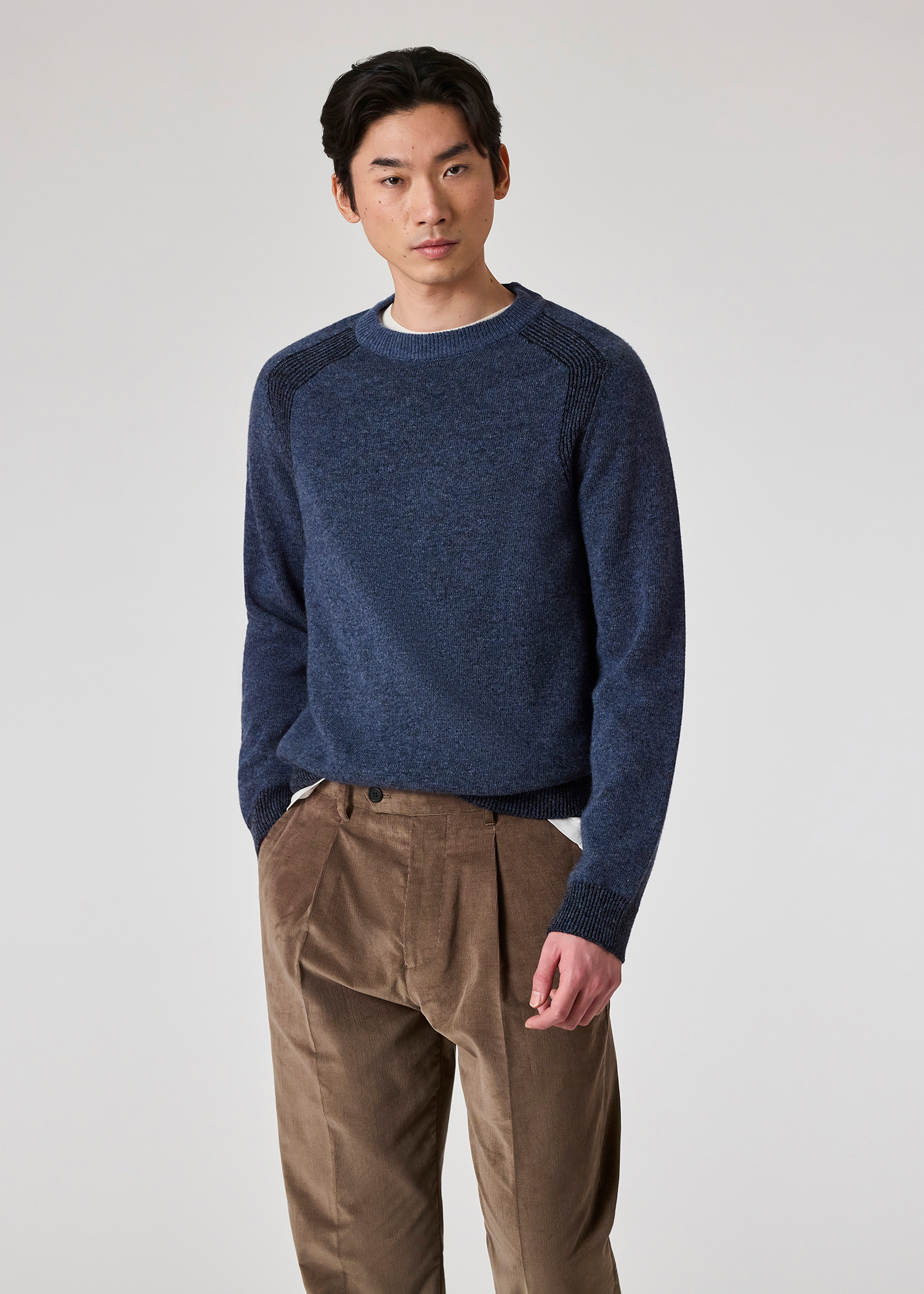 Flawless Mens's Blue Knitted Sweater