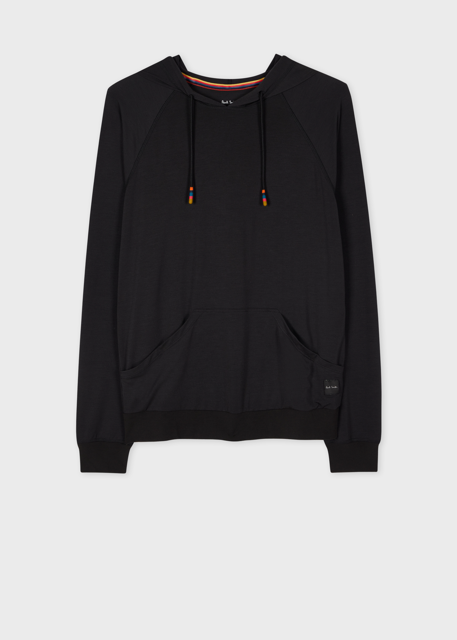 Men's Black Modal-Blend Lounge Hoodie