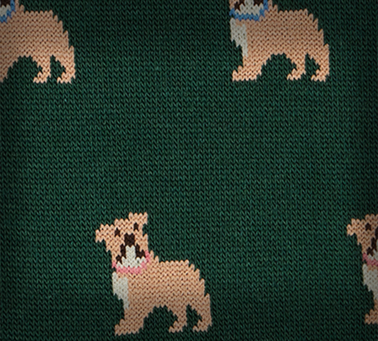 Dark Green Cotton-Blend 'Bulldog' Socks