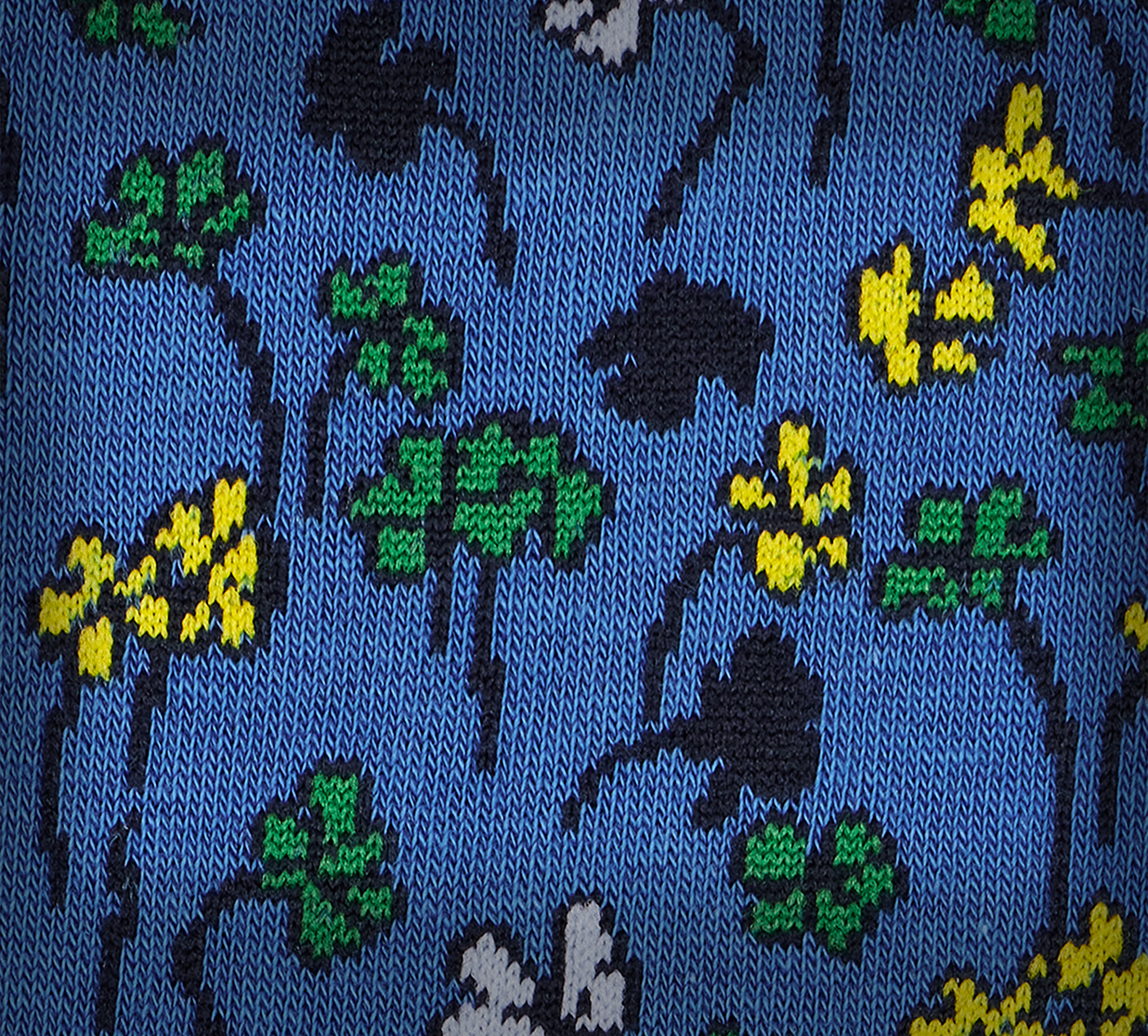 Blue Multicolour Floral Socks