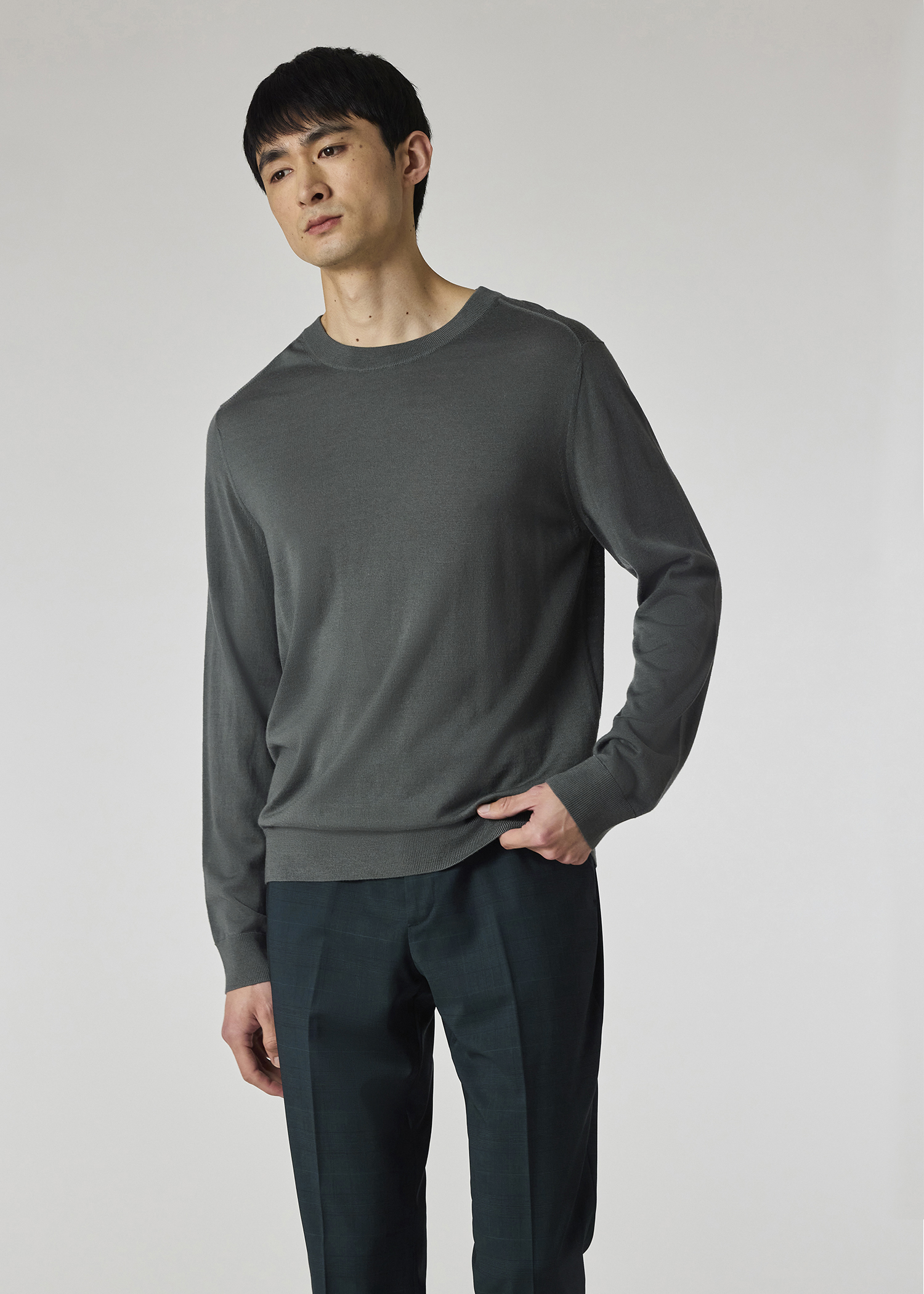 Men's Petrol Blue Merino Wool Sweater