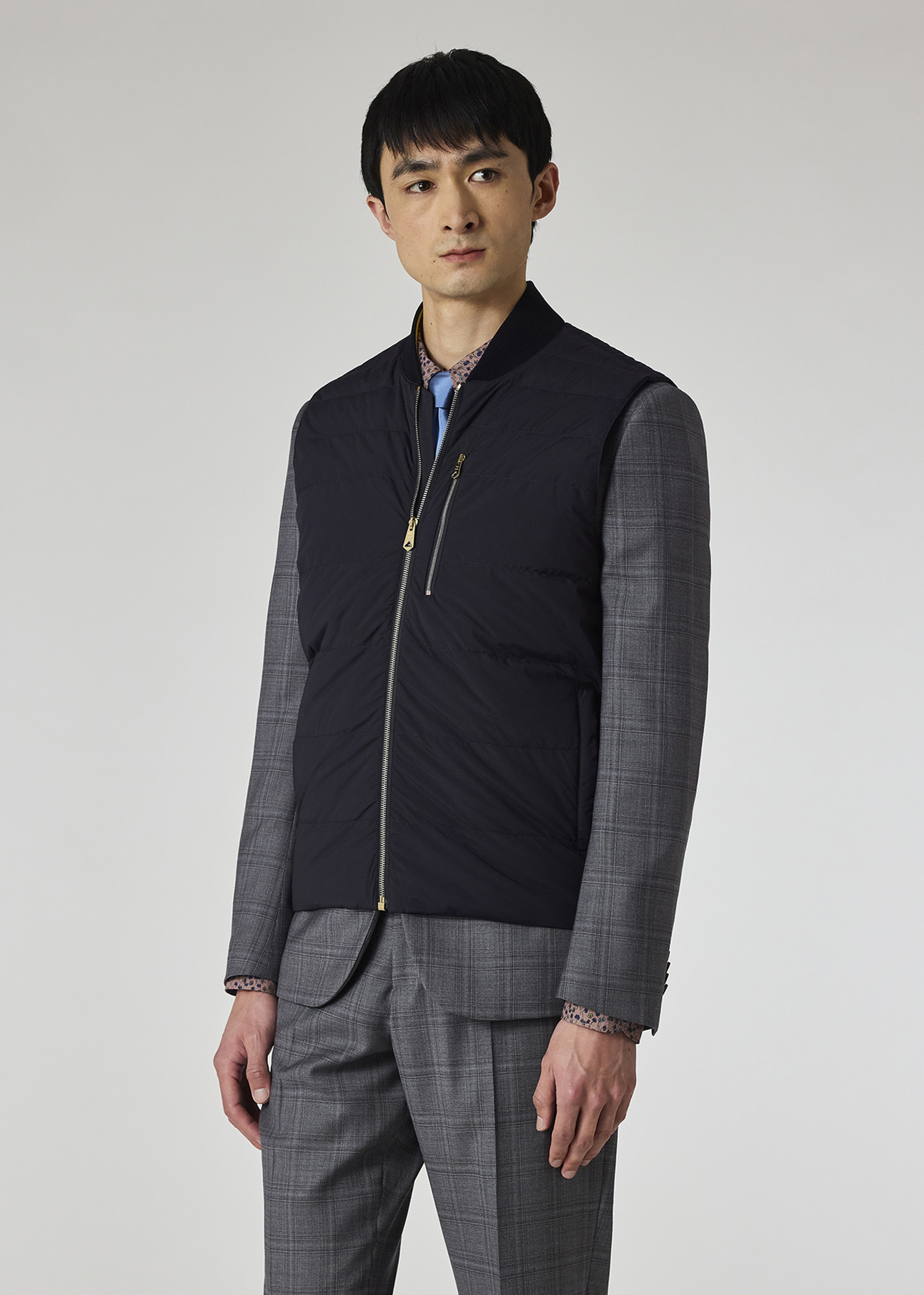 Navy Hybrid Down Gilet