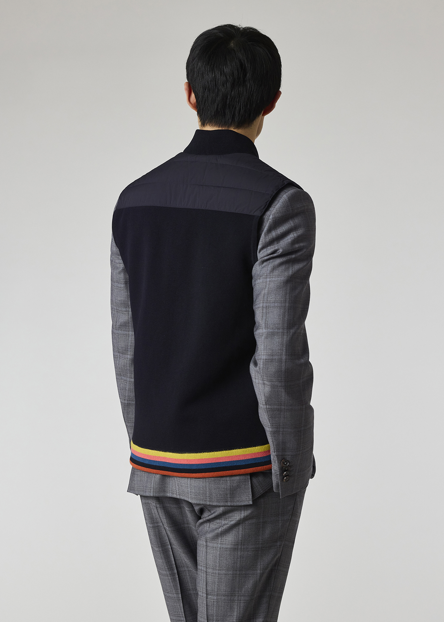 Navy Hybrid Down Gilet