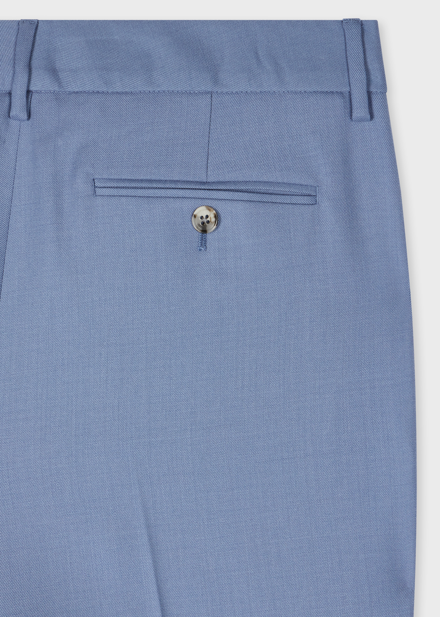 A Suit To Travel In - Women's Steel Blue Slim-Fit Wool Trousers