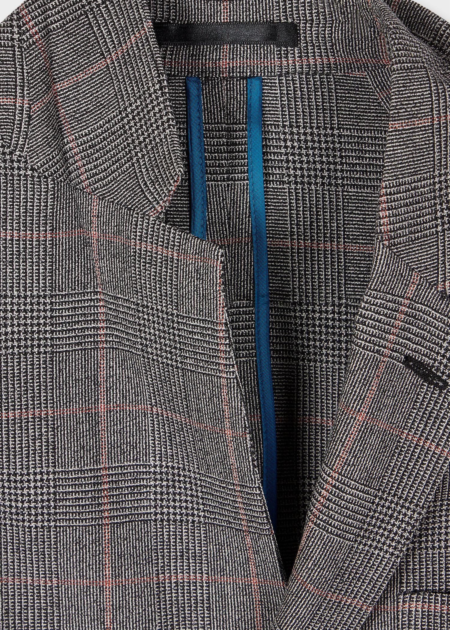 Grey Check Wool Unlined Blazer