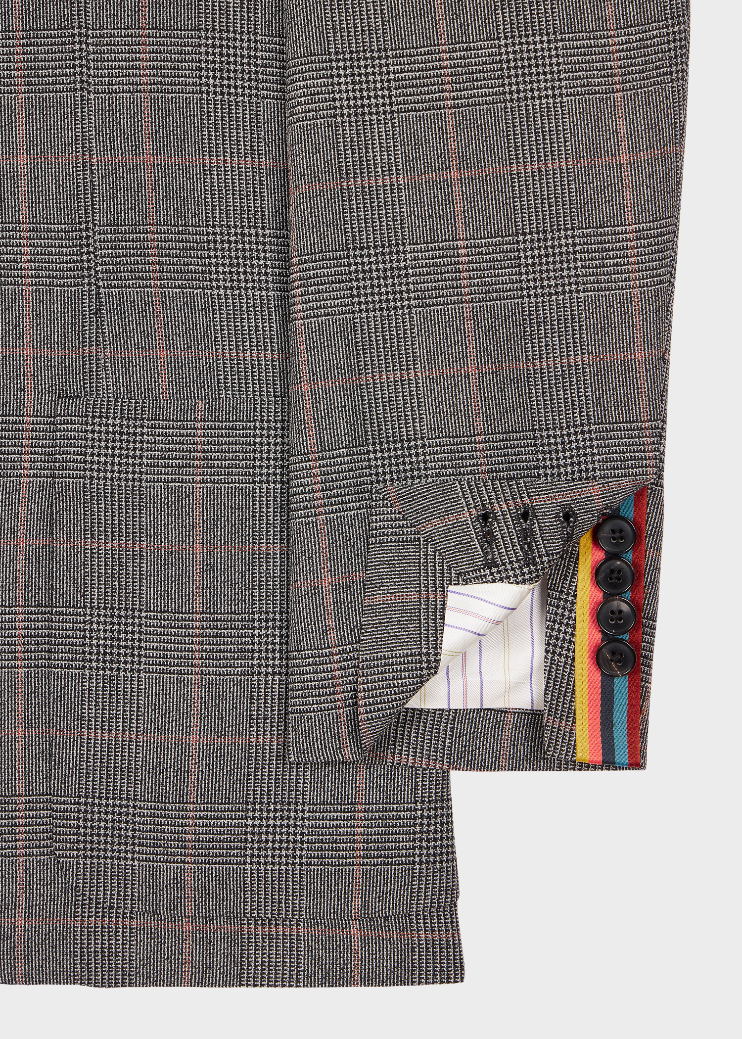 Grey Check Wool Unlined Blazer