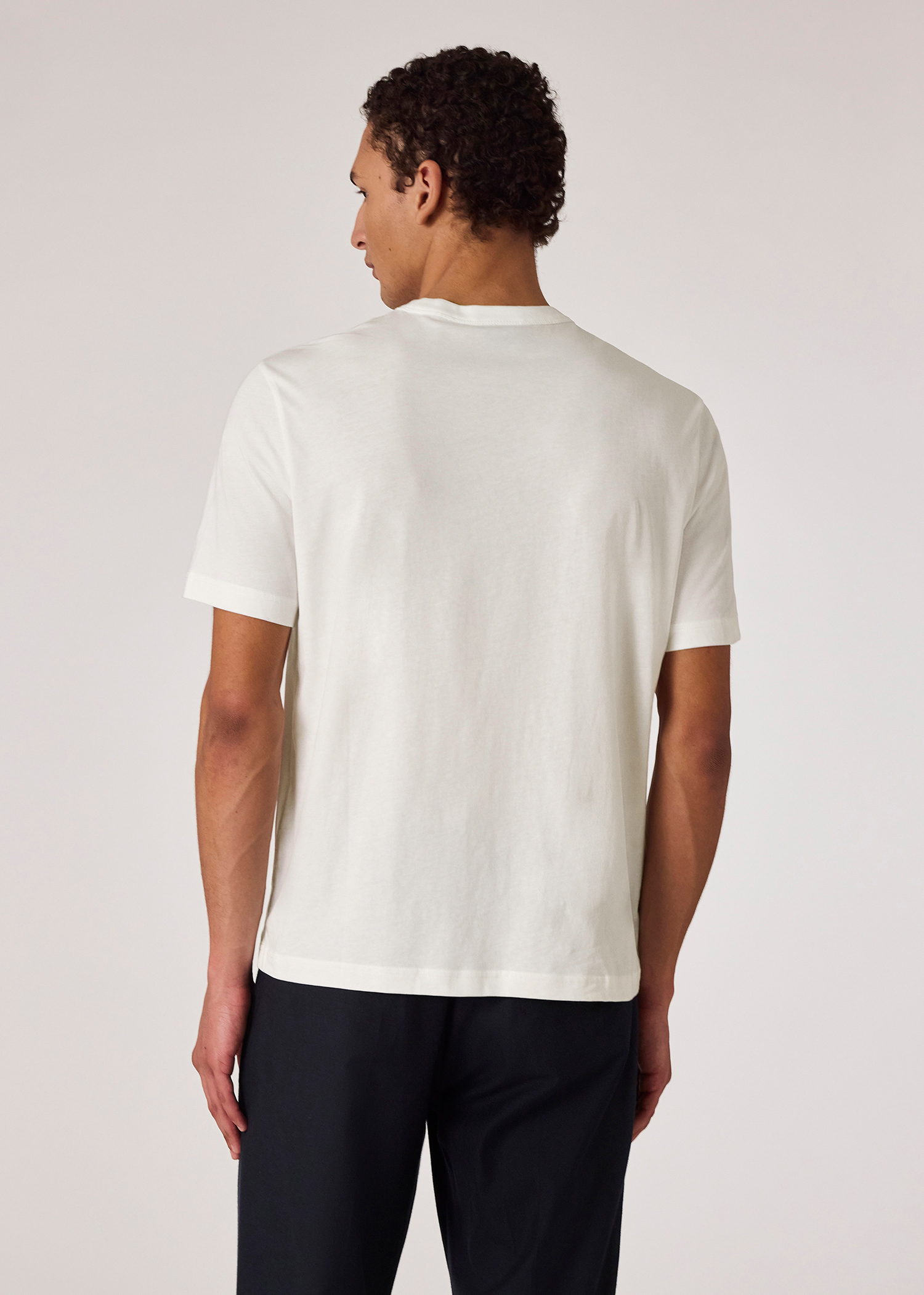 Men's White 'Happy Gradient' Print T-Shirt