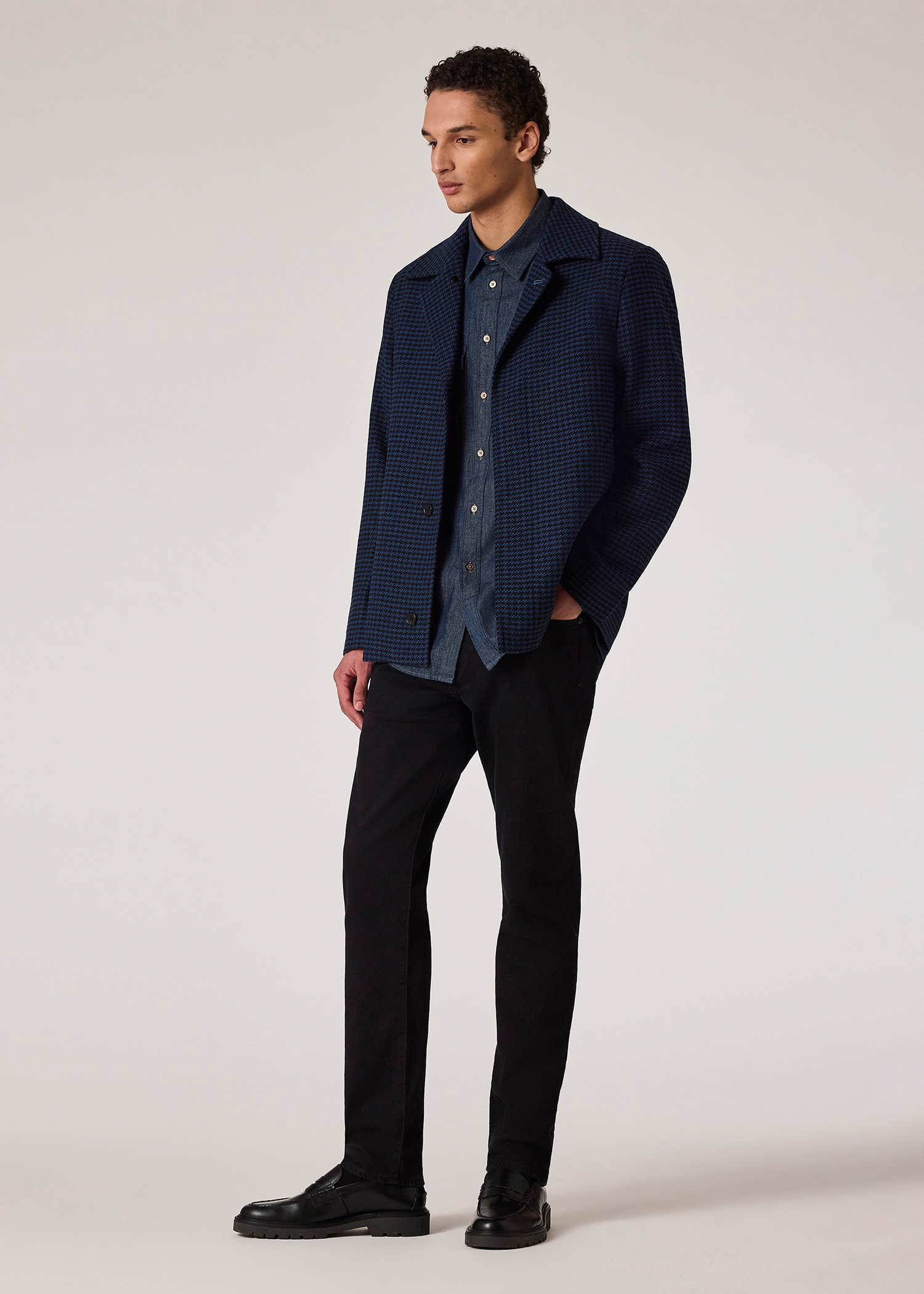 ジャケット・アウター Paul smith alpaca wool long coat navy ex PS Paul Smith Wool Coat Navy at CareOfCarl.com