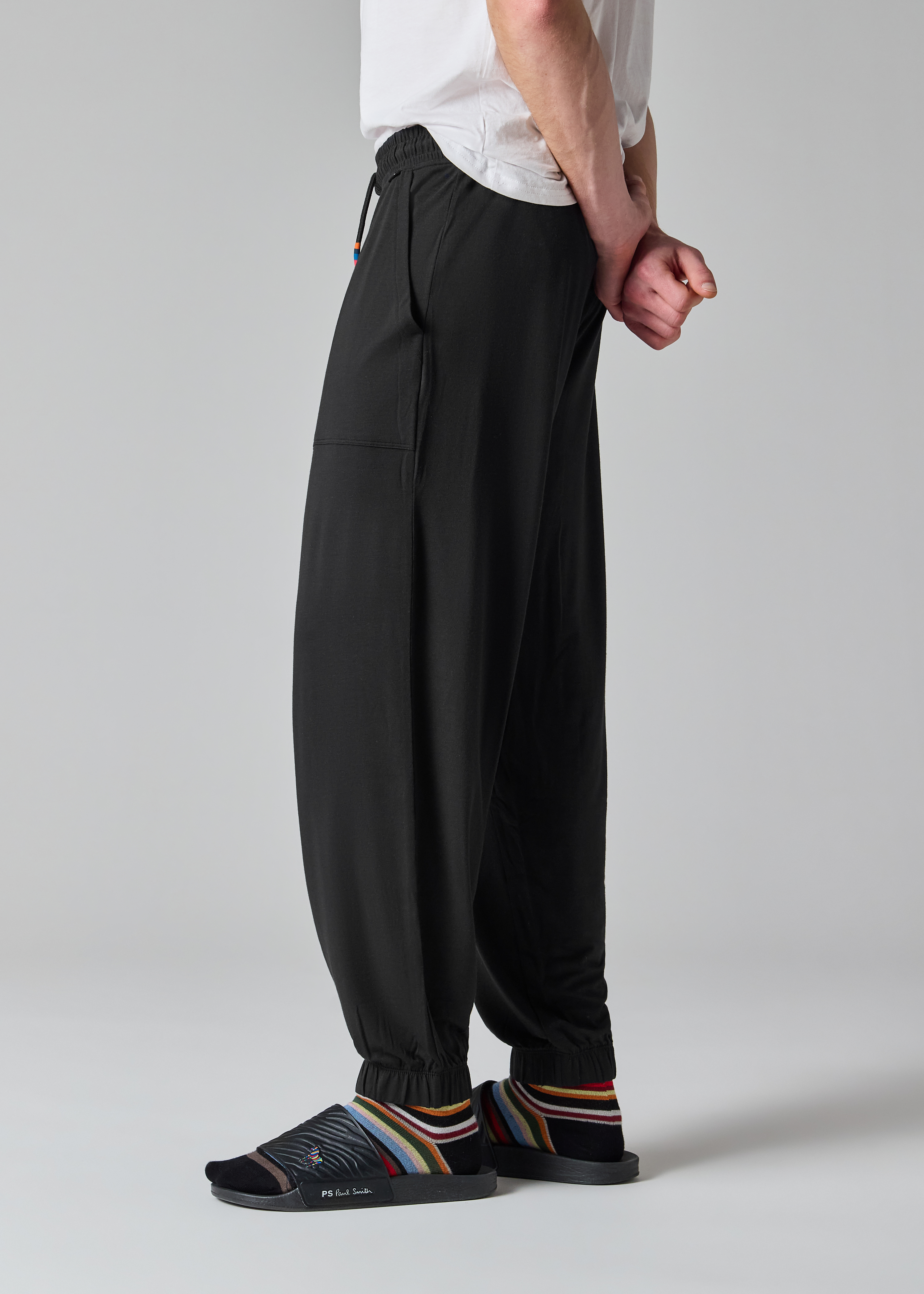 Men's Black Modal-Blend Lounge Pants