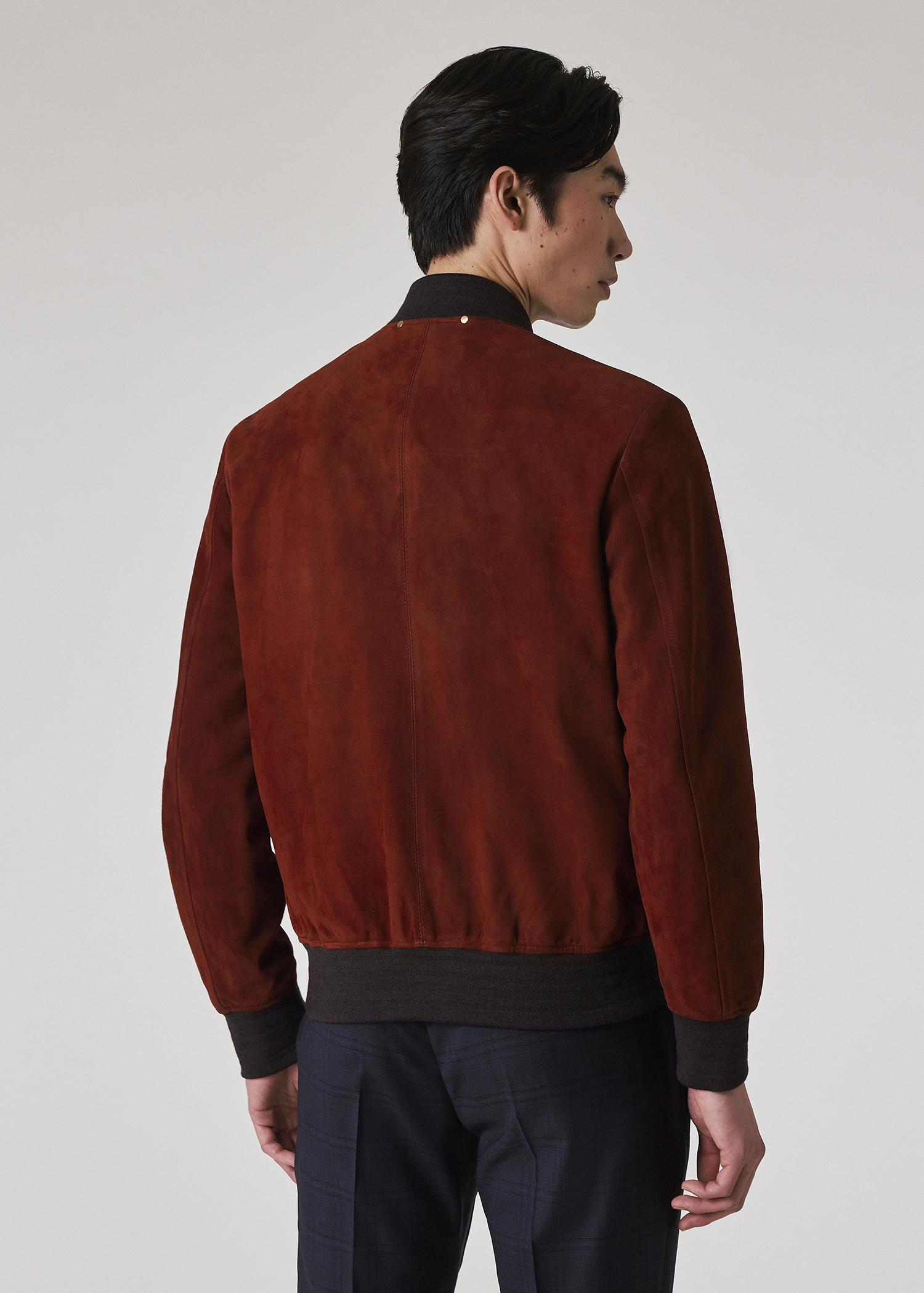 アウターその他 PAUL SMITH Men Jacket Red M1R280UN00040 26A Men's Cherry Red Suede Bomber Jacket