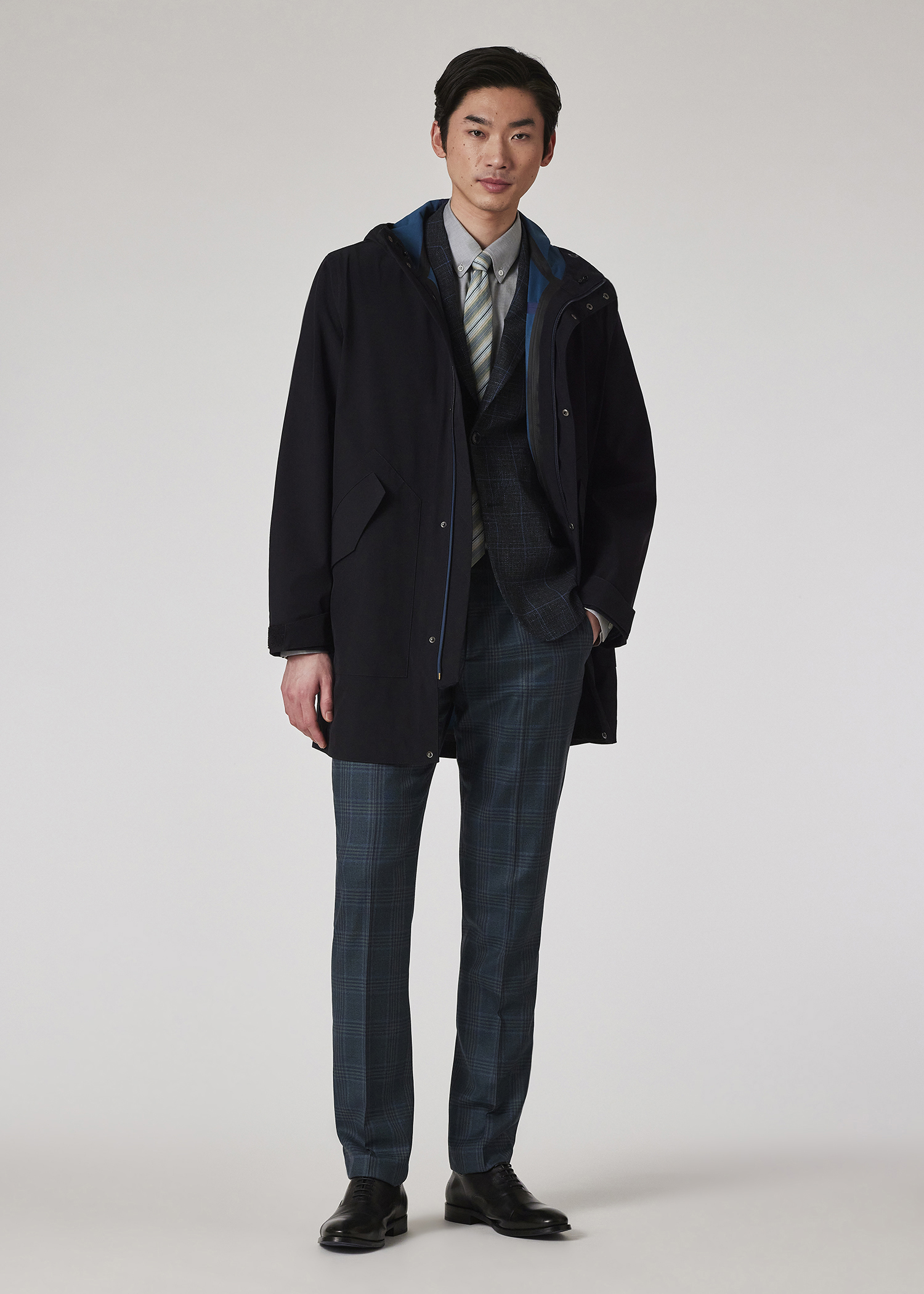 ジャケット・アウター Paul smith alpaca wool long coat navy ex PS Paul Smith Wool Coat Navy at CareOfCarl.com