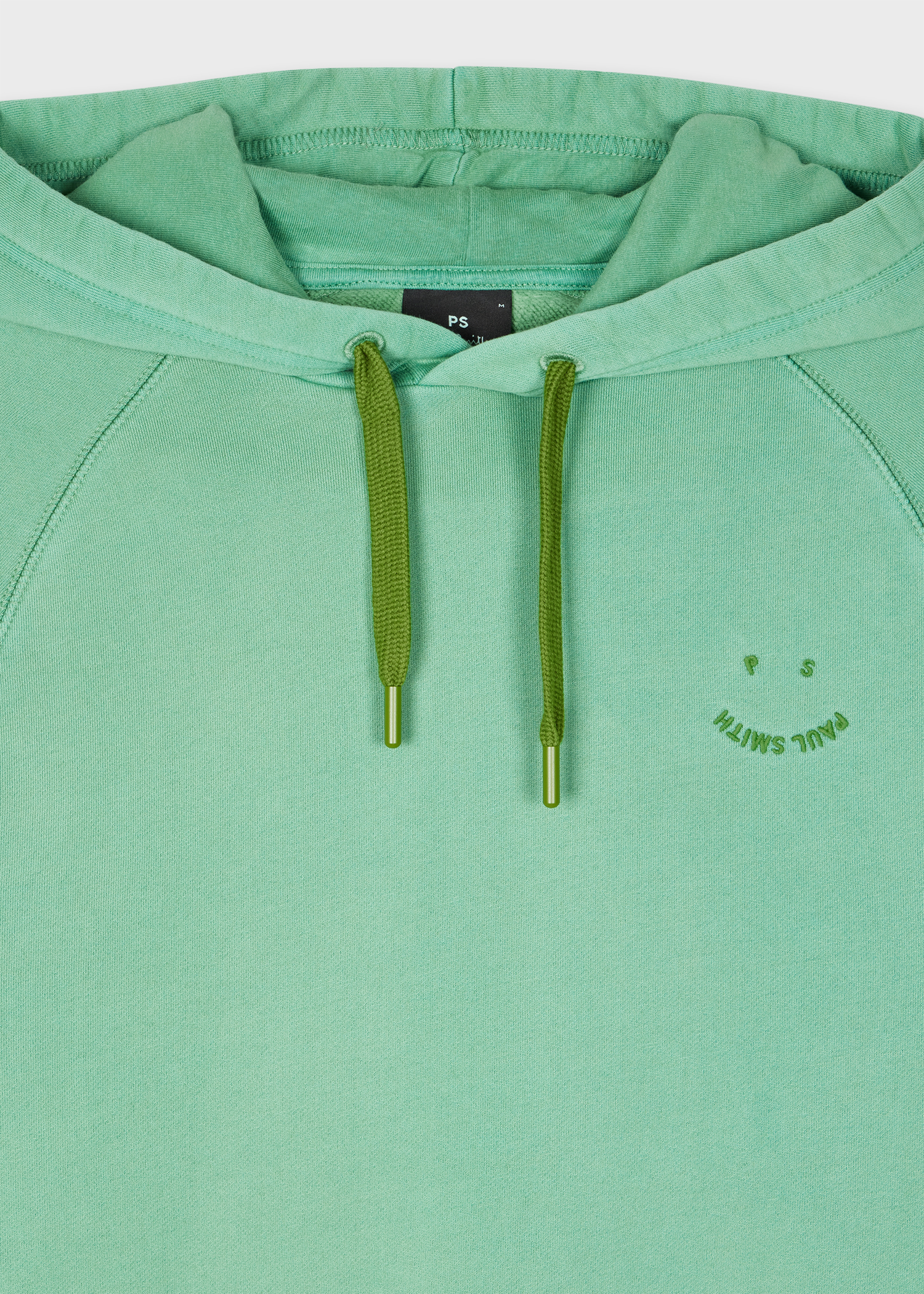 ★Paul Smith★ Happy Hood Brown M2R960XEK2116966 Men's Grey Organic Cotton 'PS Happy' Embroidered Hoodie