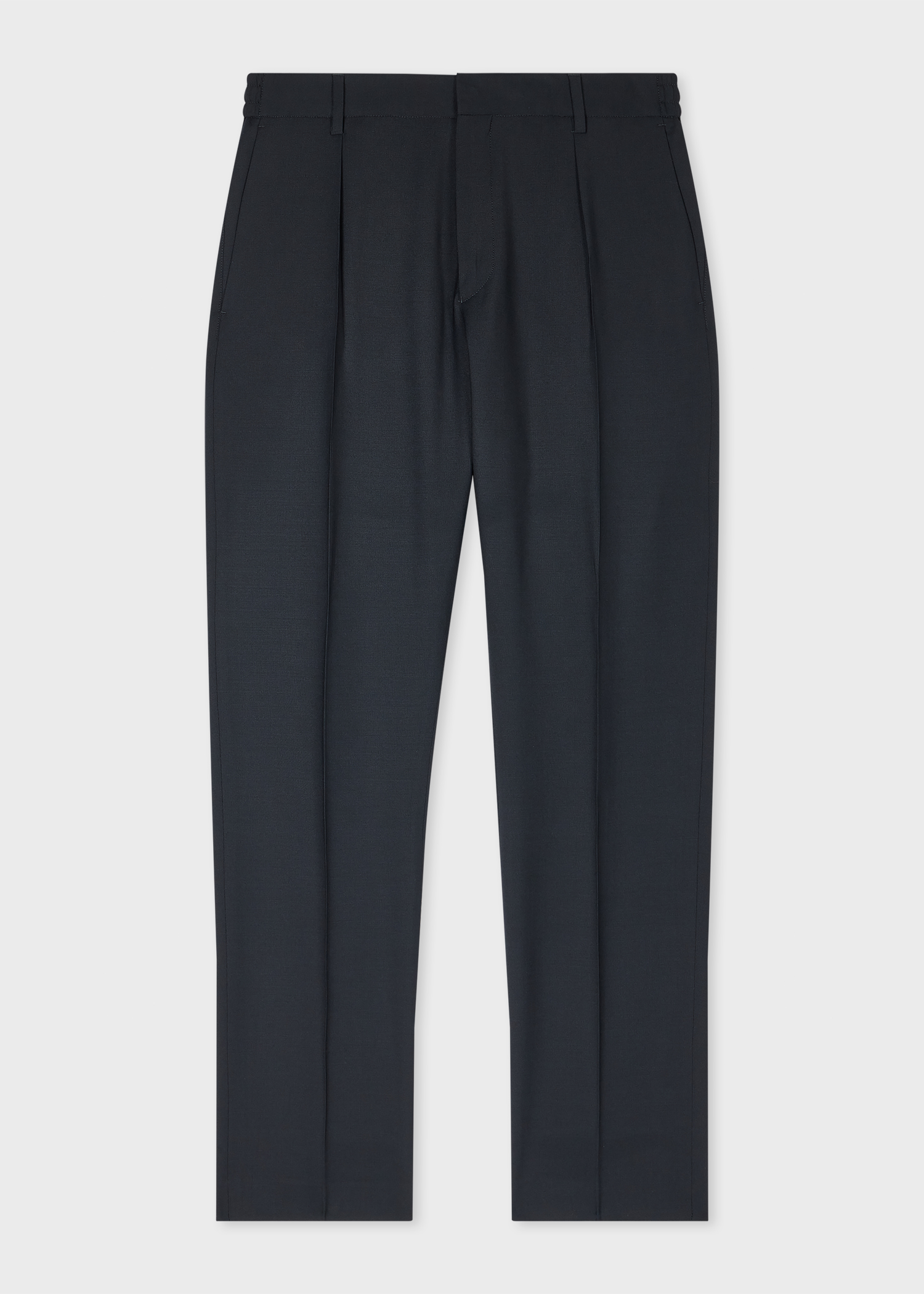 Paul Smith カシミヤ ウール スラックス ネイビー Men's Navy Bi-Stretch Wool Trousers