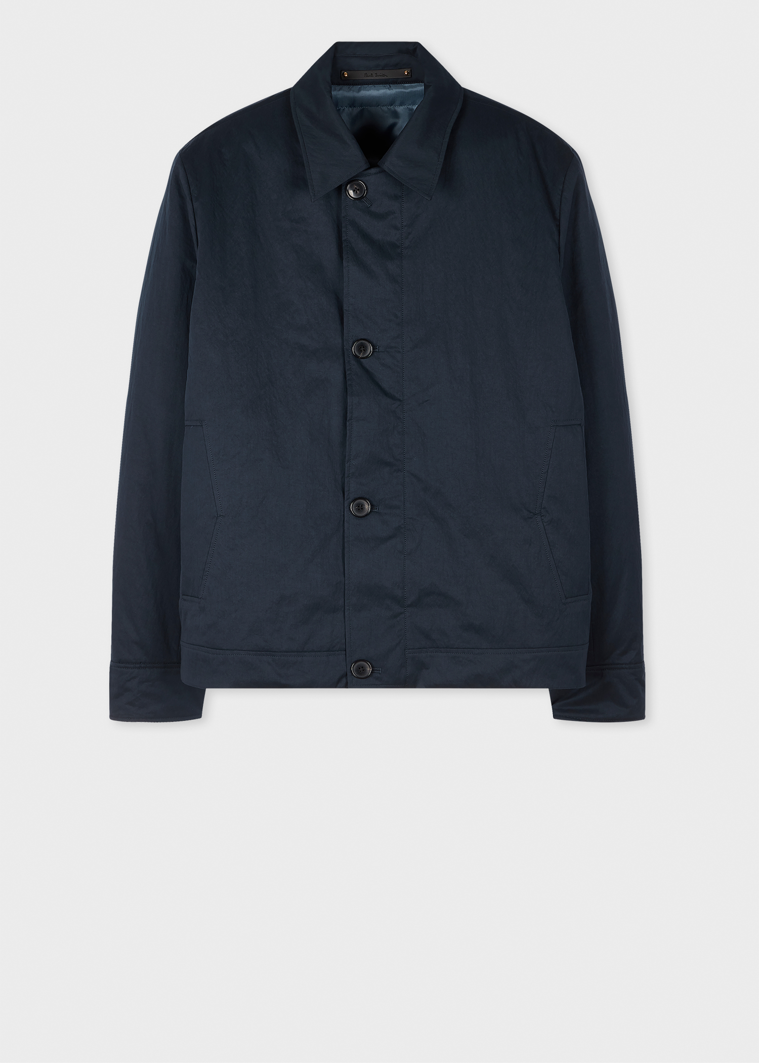 Men's Navy Water Resistant Wadded Harrington Jacket