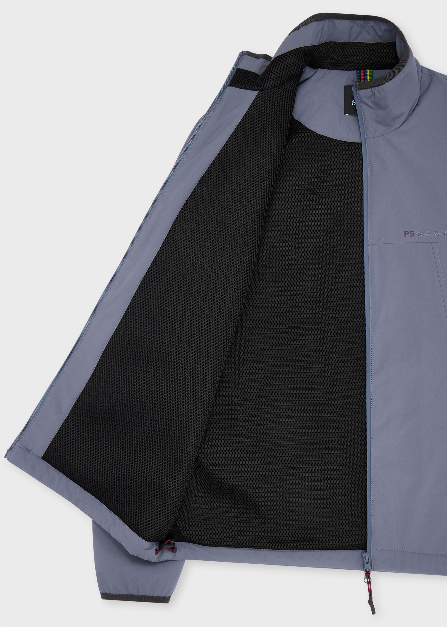 Men's Steel Grey Recycled-Polyester Windbreaker Jacket