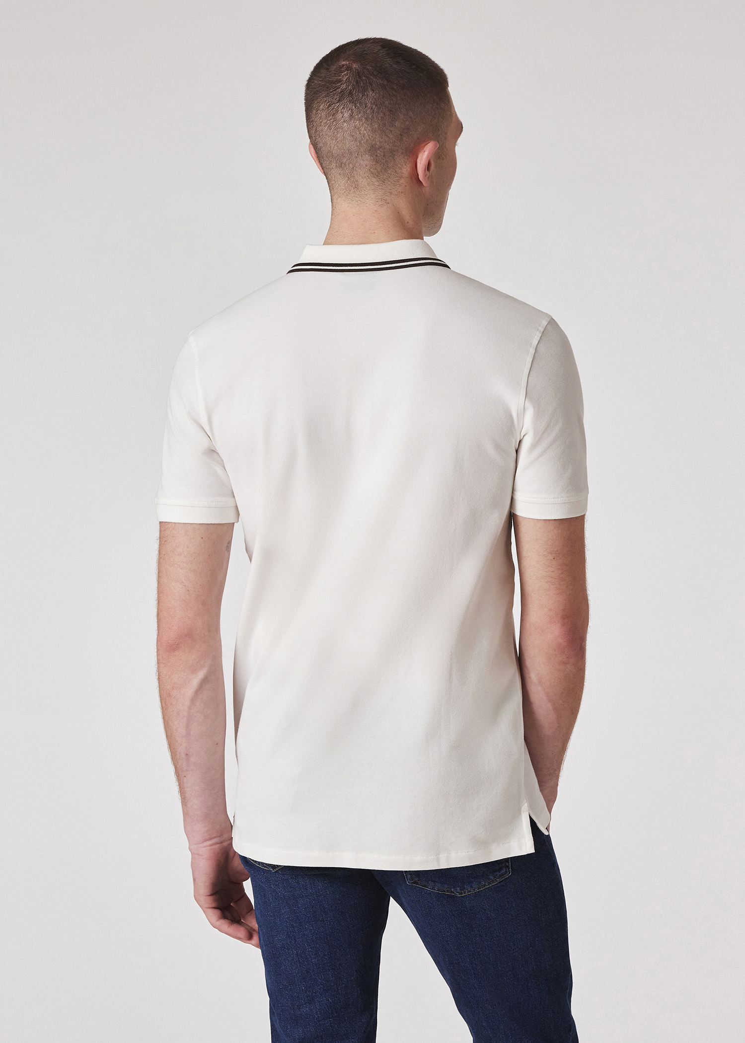 Tシャツ・カットソー Paul Smith SS25 COTTON PIQUE POLO (M2R 151LE P21511 35) Men's Black Stretch-Cotton 'Broad Stripe Zebra' Polo Shirt