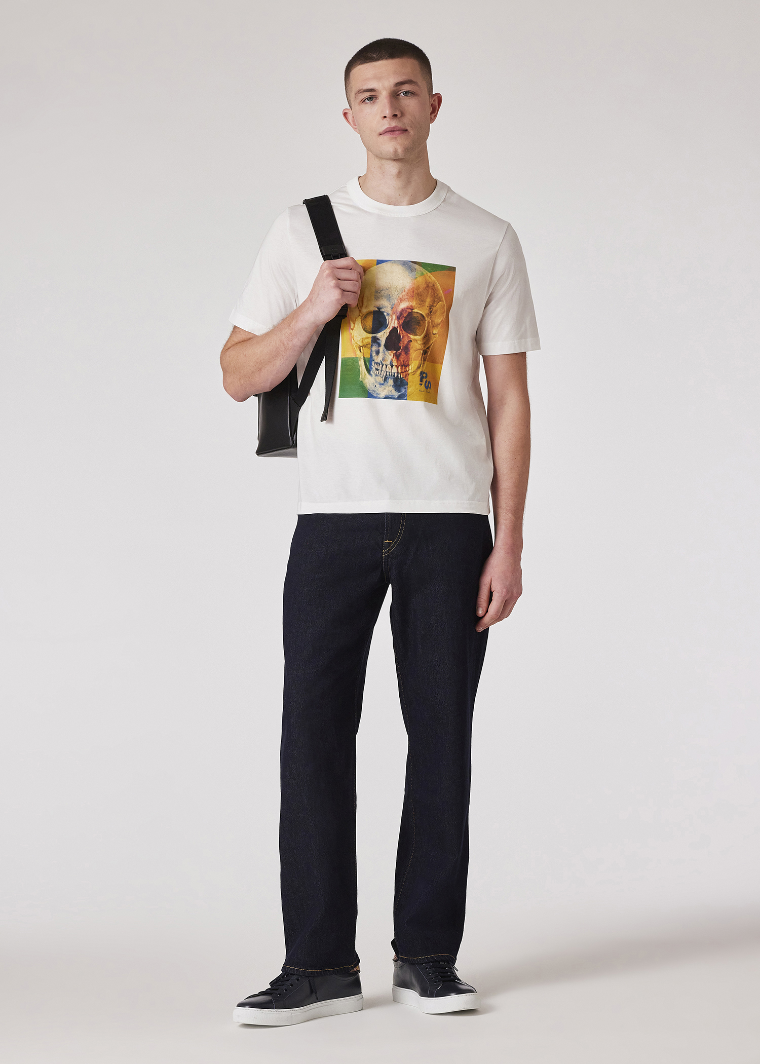 Tシャツ・カットソー Paul Smith SS25 OVERSIZE FIT SHIRT (M1R 426Z P02653 30) Men's Black Zebra Logo Print T-Shirt
