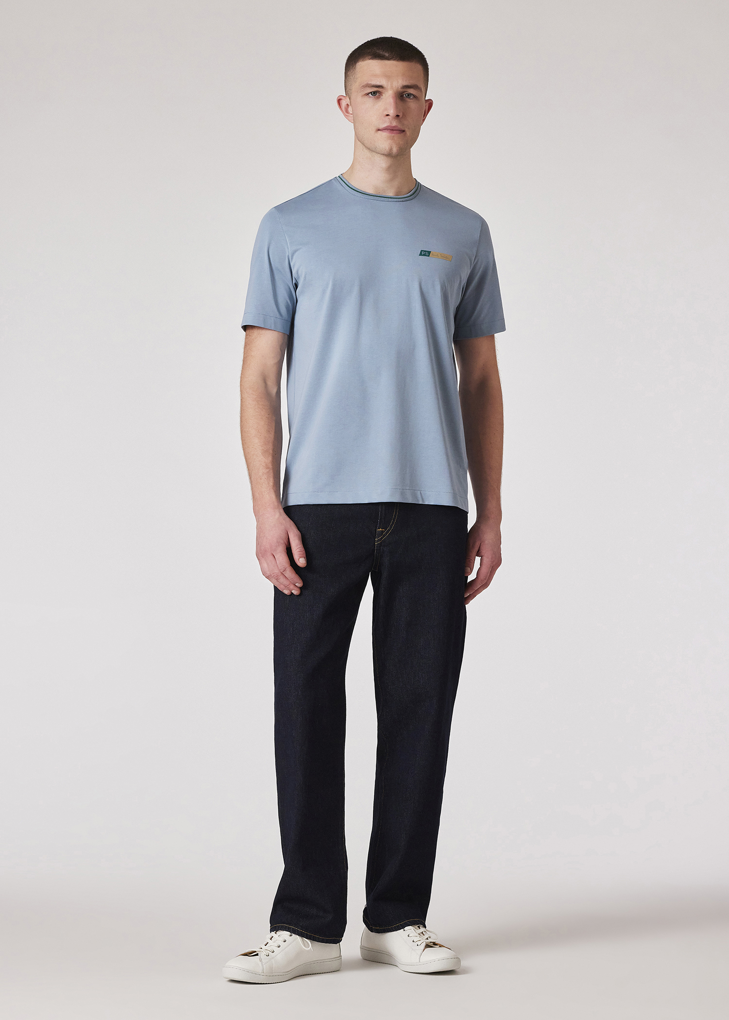 Tシャツ・カットソー Paul Smith SS25 (W2R 331B P31281 92) Men's White 'PS Logo' T-Shirt