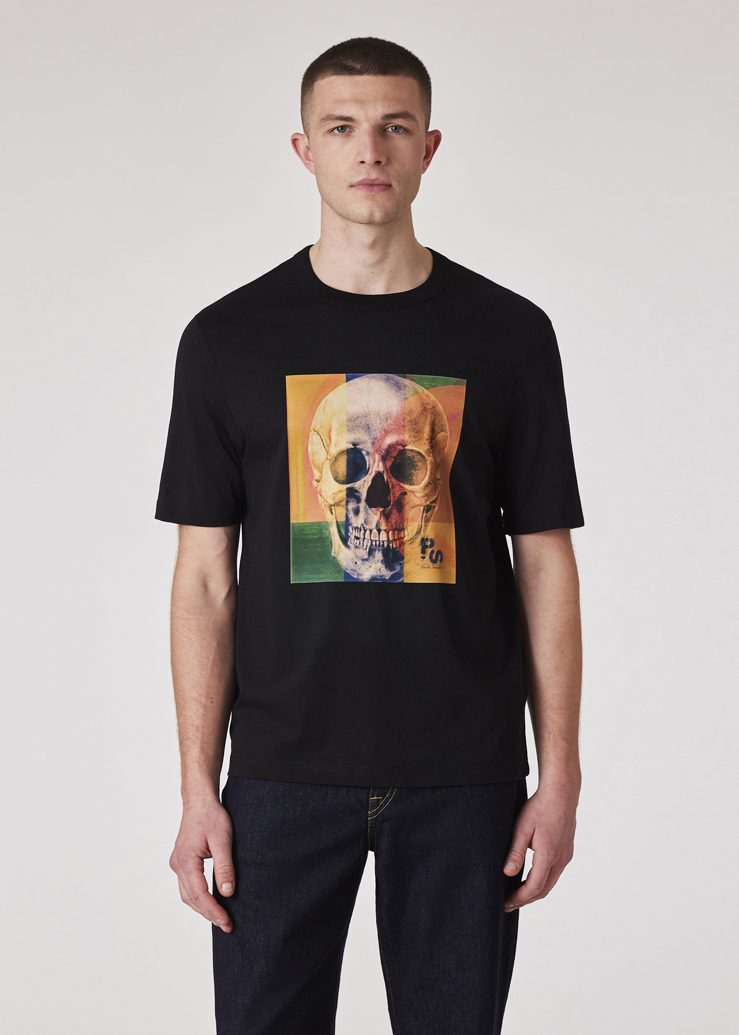 Tシャツ・カットソー PAUL SMITH Men T-shirt Black M1A389M3PK 79 Men's Black Zebra Logo Print T-Shirt