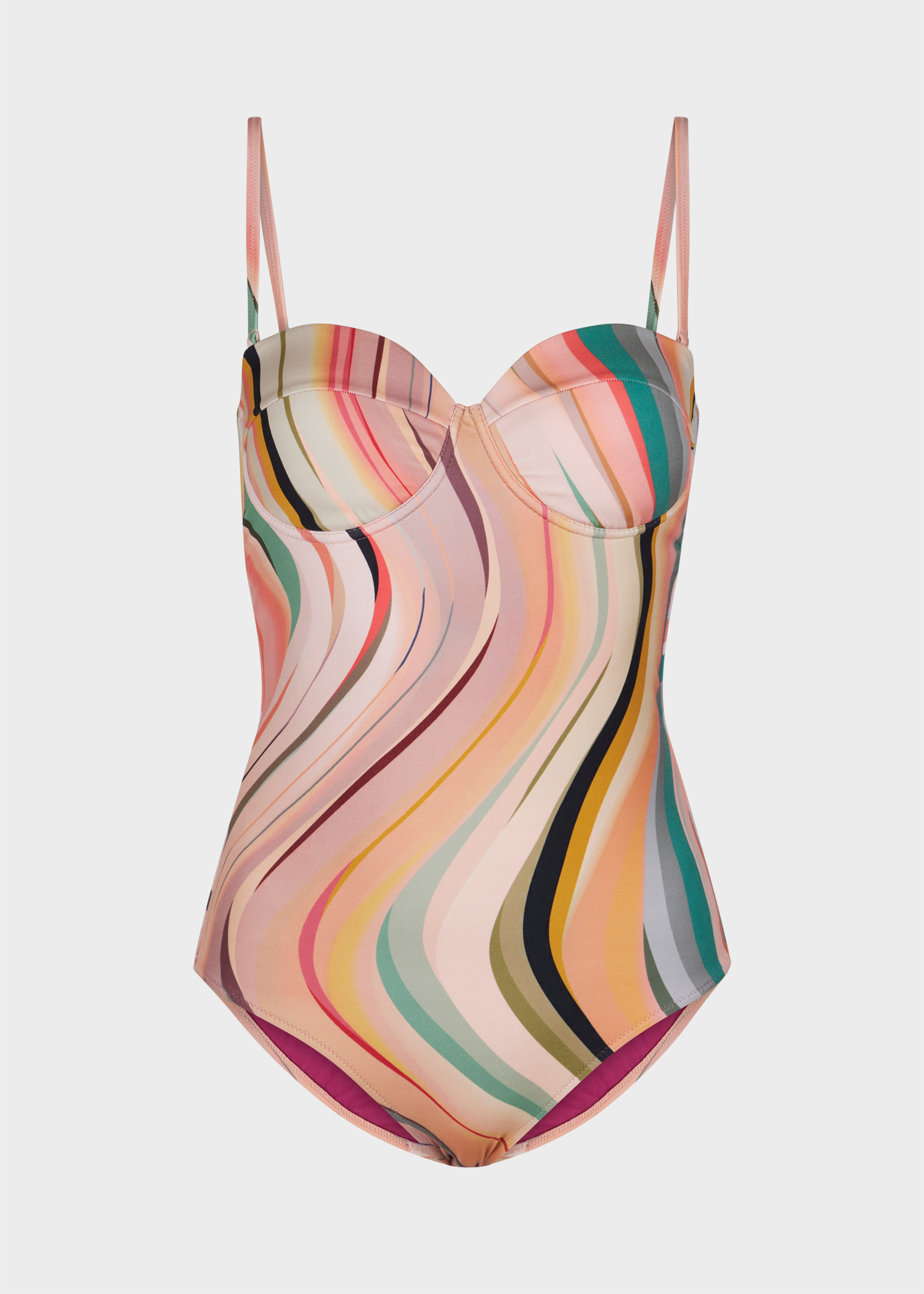 Women's 'Dusky Swirl' Print Wrap Bandeau Swimsuit