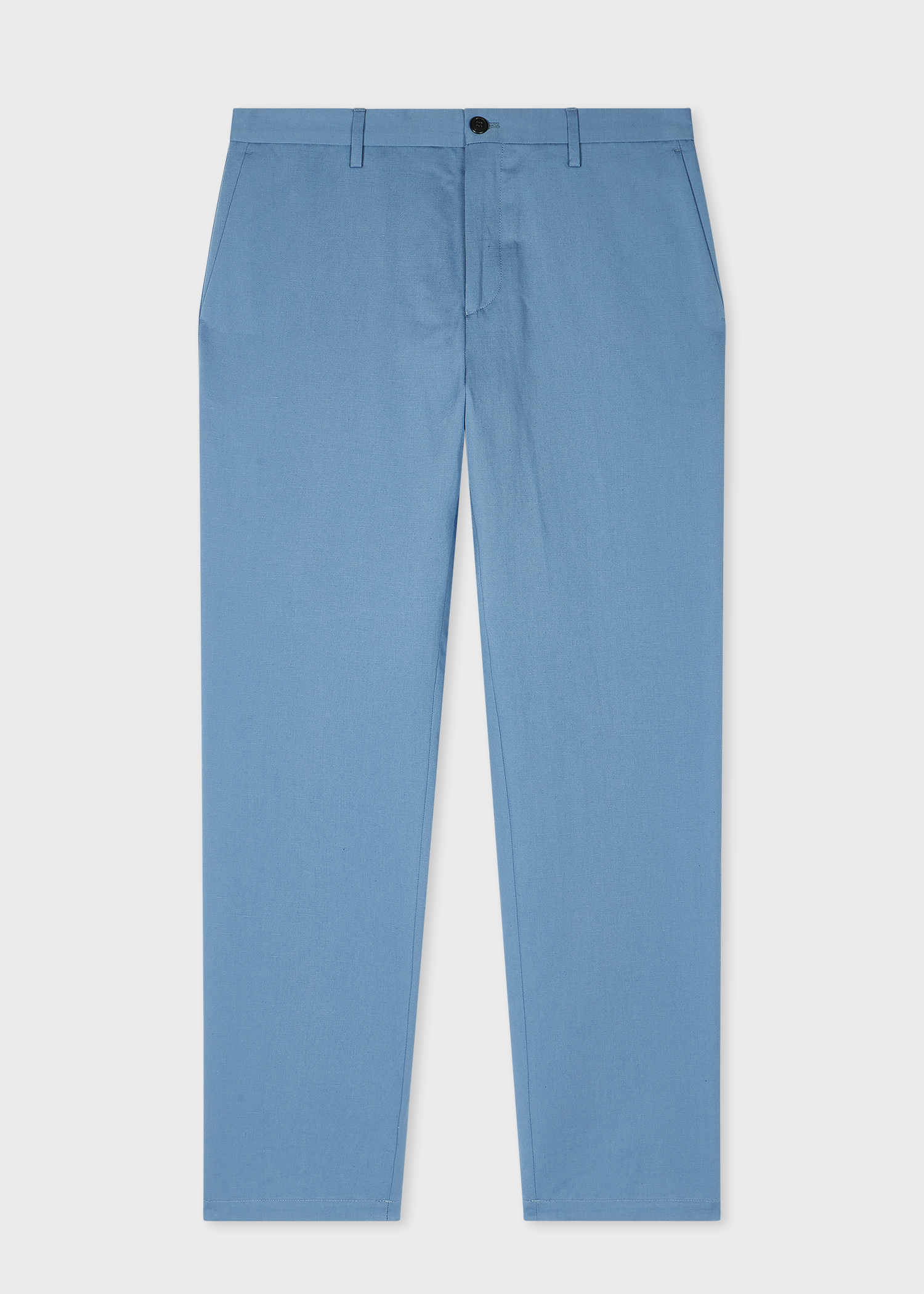 Blue Cotton-Linen Trousers