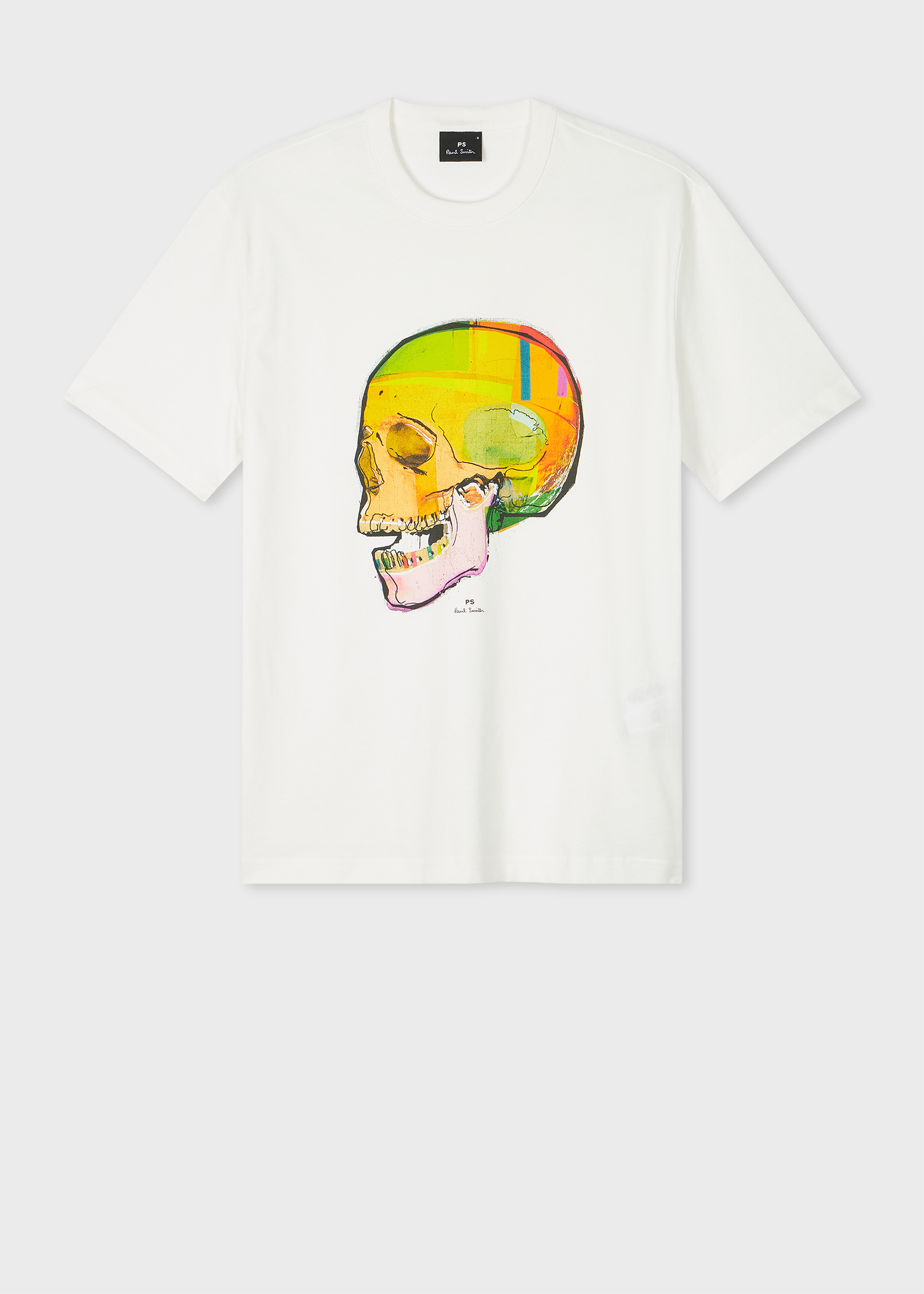 Men's Black 'Skull Sketch' Print T-Shirt