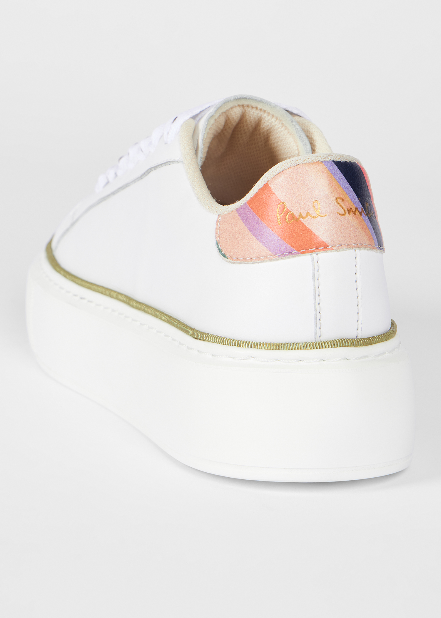 Women's White Leather 'Guppy' Platform Trainers