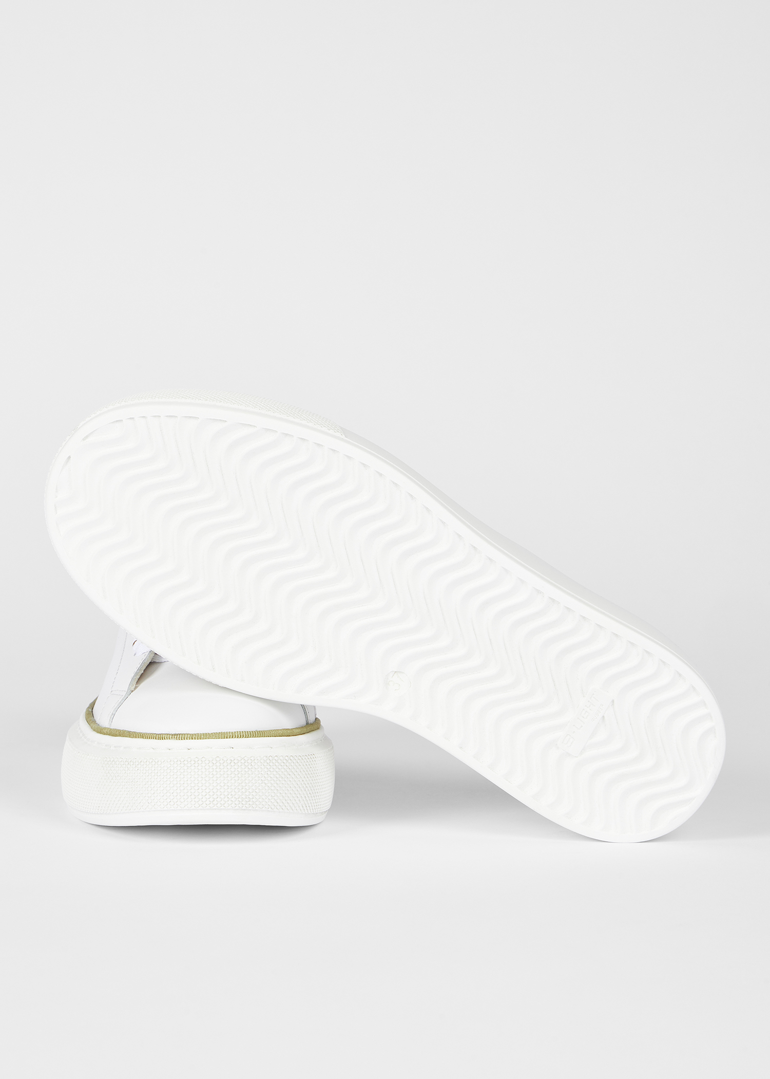 Women's White Leather 'Guppy' Platform Trainers