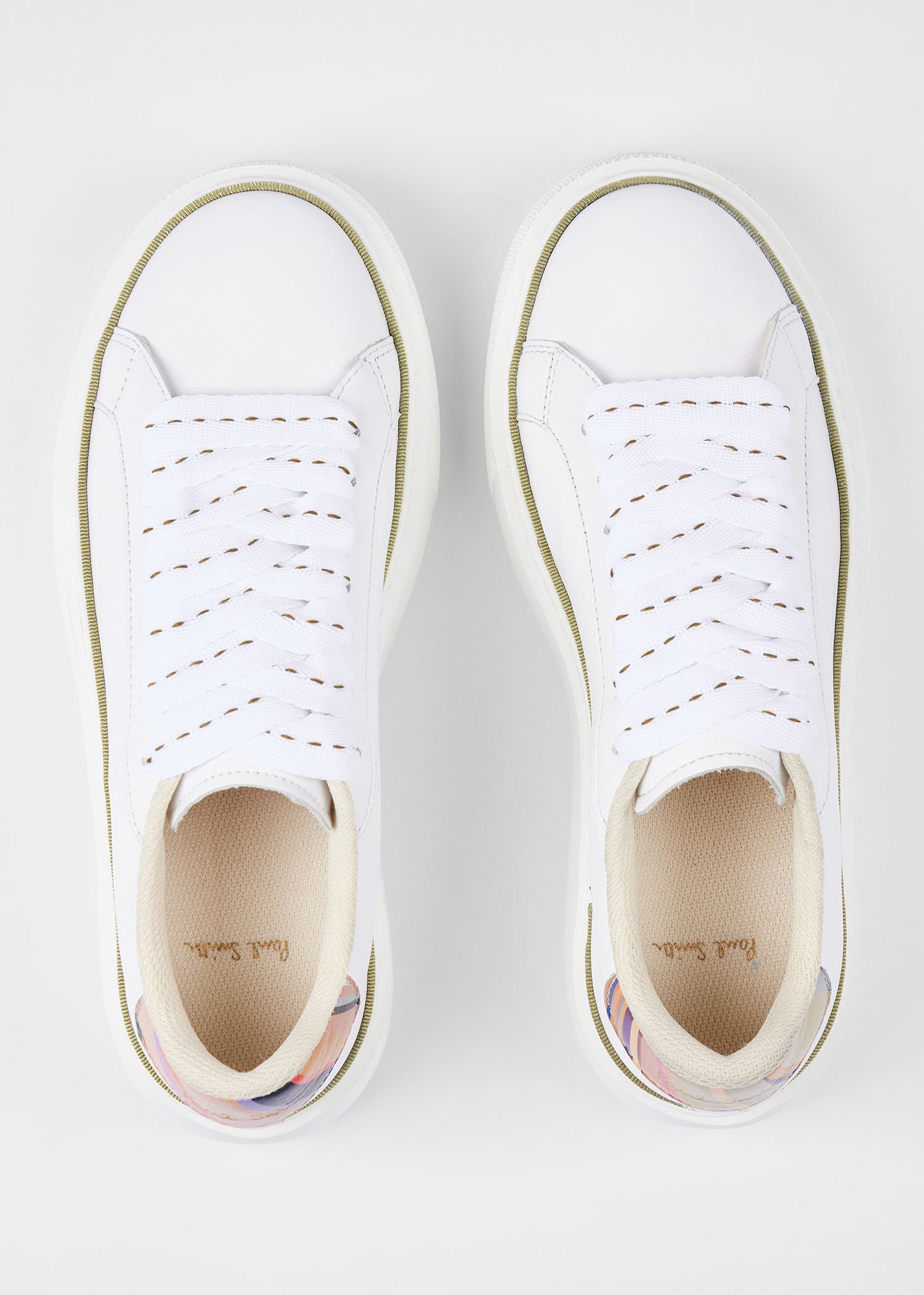 Women's White Leather 'Guppy' Platform Trainers