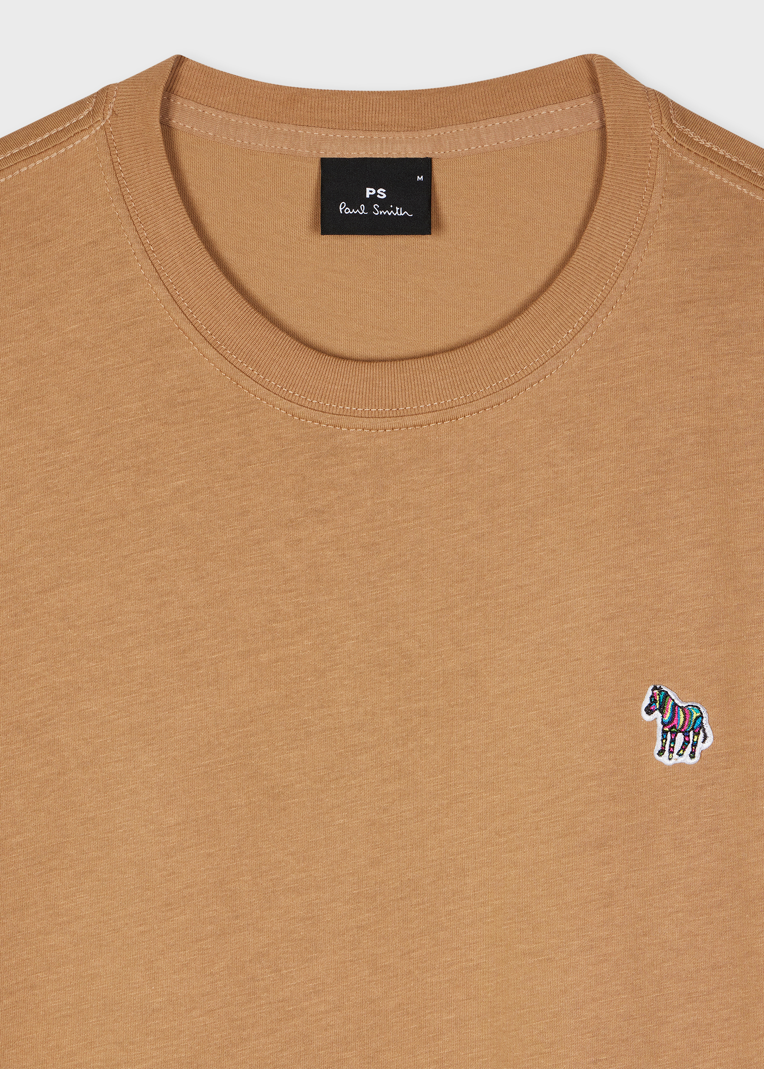 Paul Smith｜ (M2R 011RZ P20064 64B) Men's Yellow Ochre Organic Cotton Zebra Logo T-Shirt