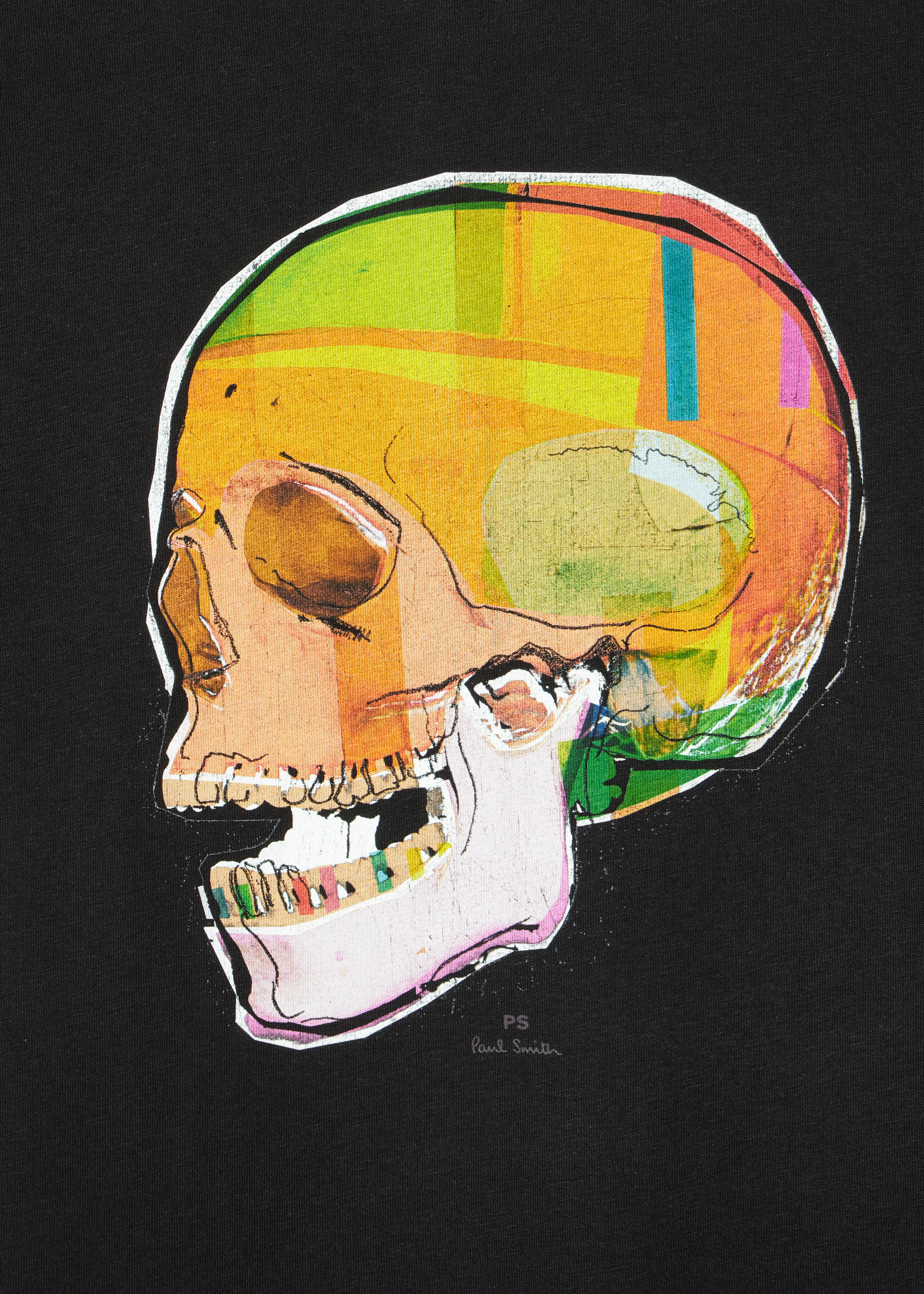 Paul Smith｜ (M2R 220X PP5073 79) Men's Black 'Skull Sketch' Print T-Shirt