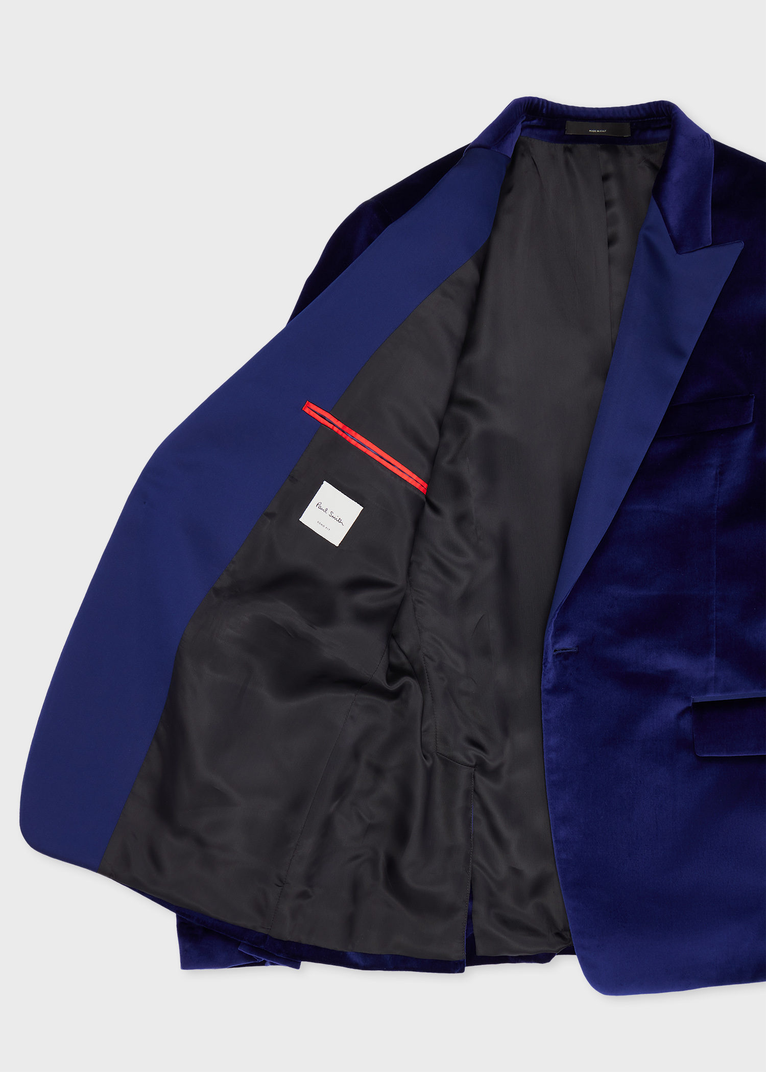 The Soho - Tailored-Fit Indigo Velvet Evening Blazer