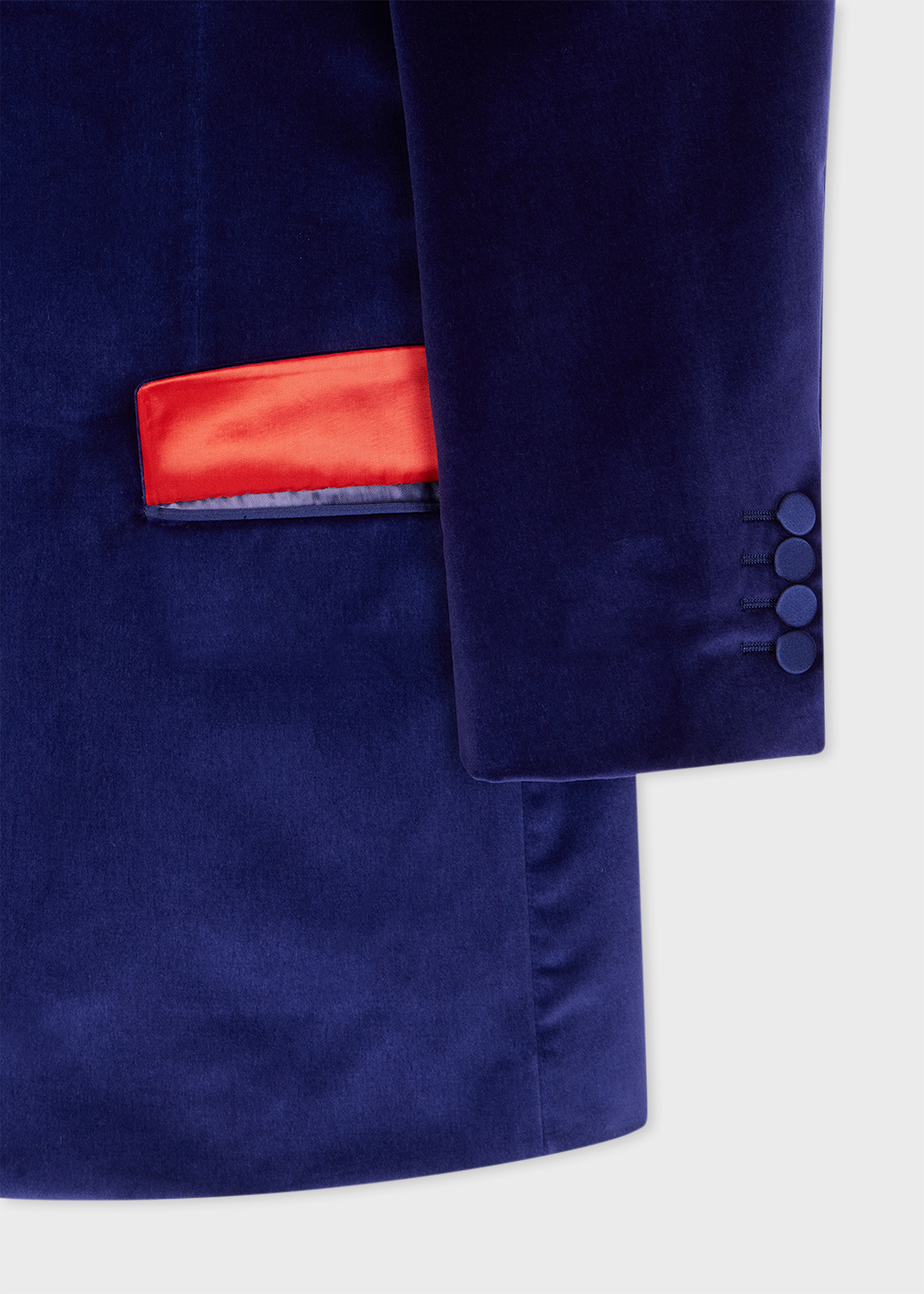 The Soho - Tailored-Fit Indigo Velvet Evening Blazer