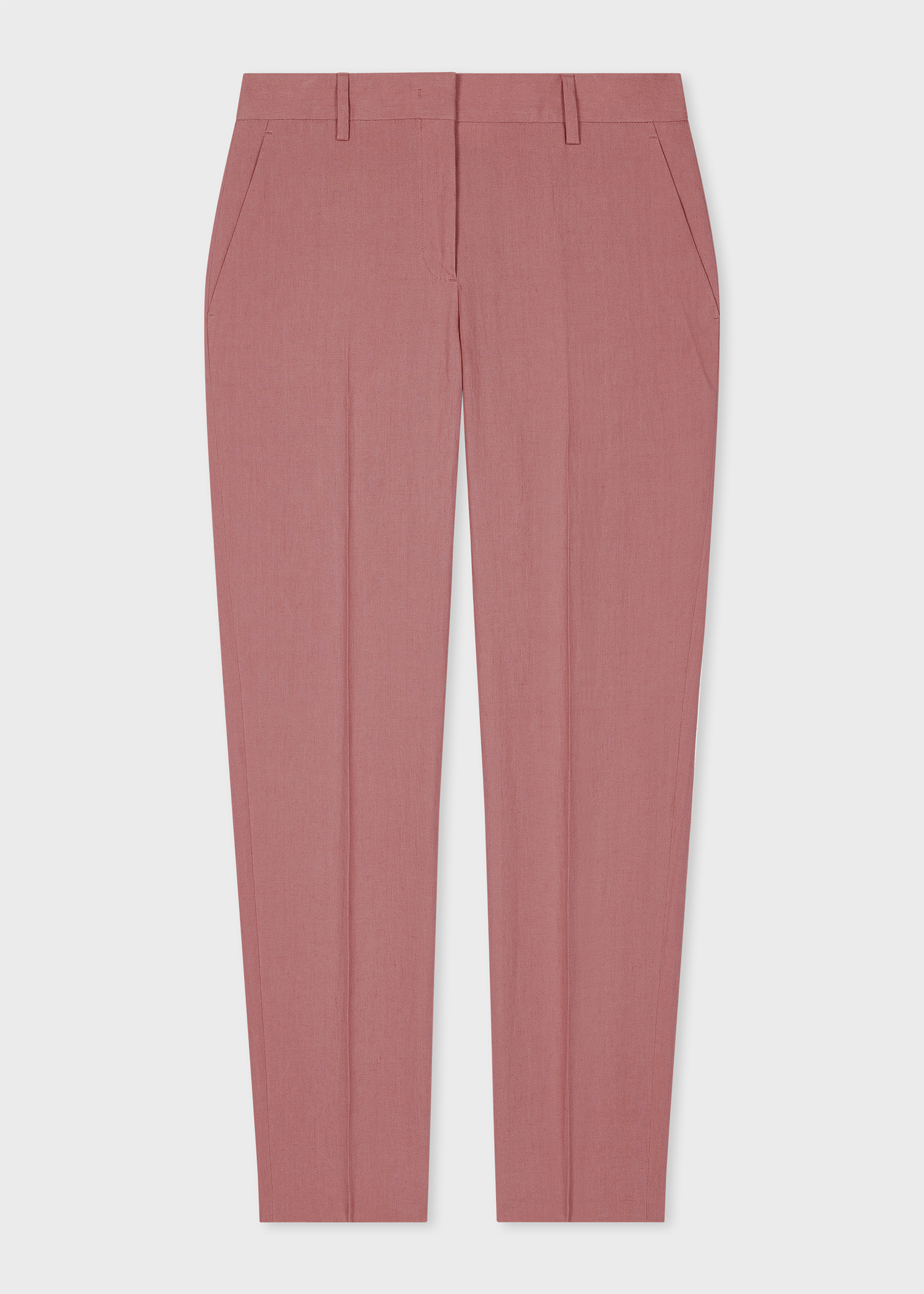 パンツ PAUL SMITH Woman Pants Pink W1R264TP01427 20A Women's Slim-Fit Pink Linen Tailored Trousers