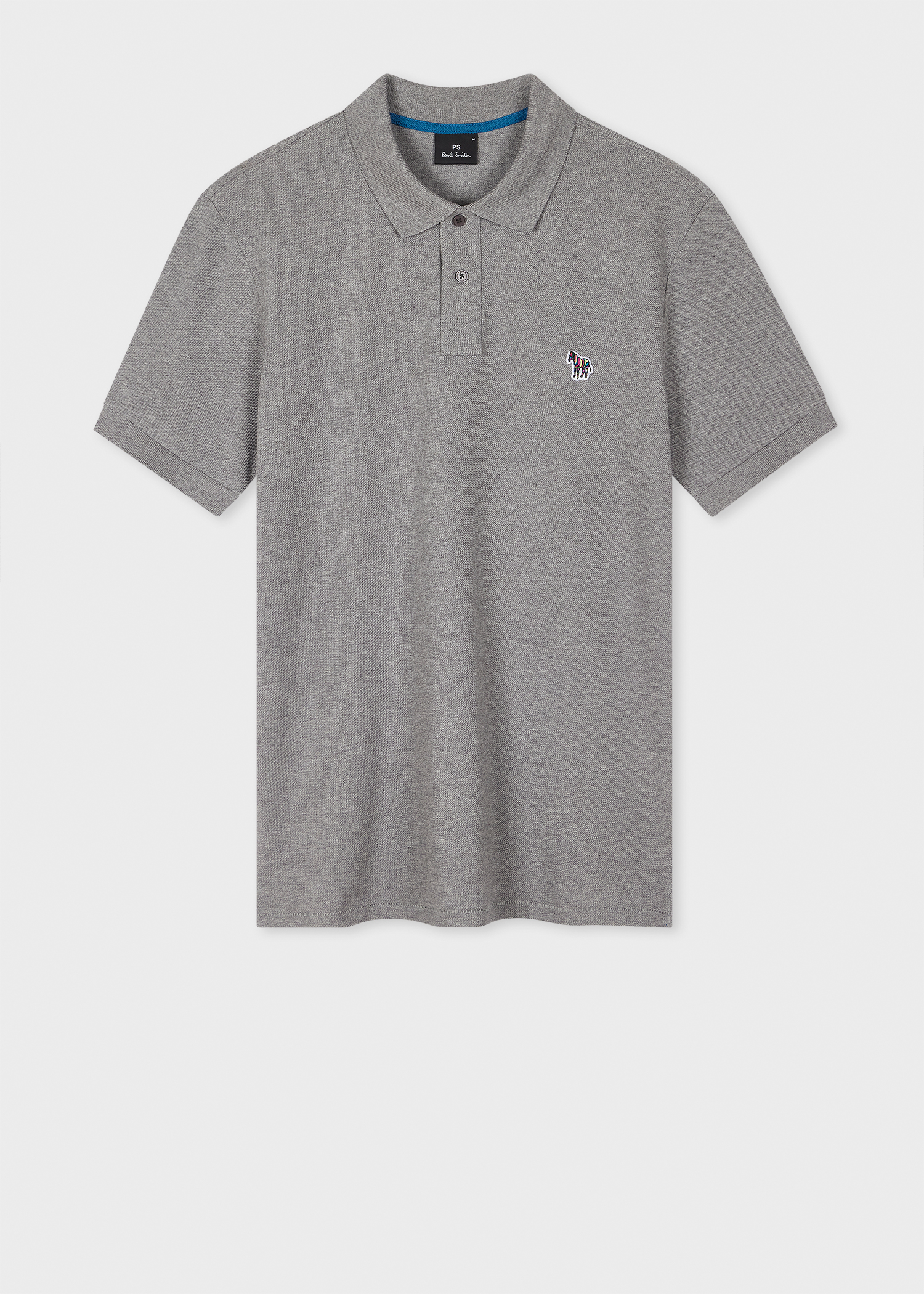 ★【PAUL SMITH】 Cotton Pique Zebra Logo Polo Shirt★ Men's Black Cotton-Piqué Zebra Logo Polo Shirt