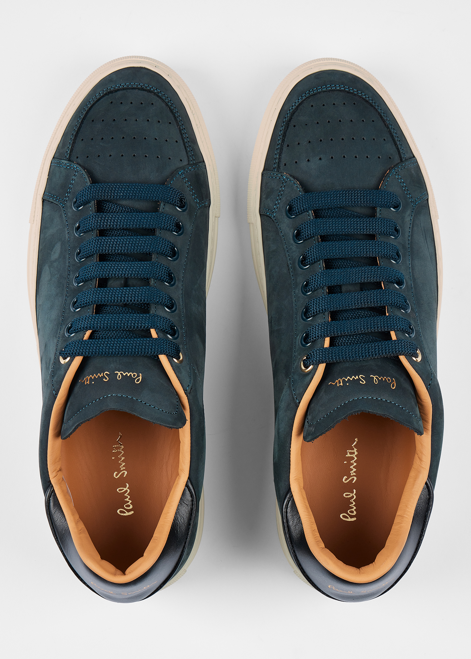 スニーカー Paul Smith SS25 MENS SHOE BANFF (M1S BNF06 PNUB 49) Men's Nubuck Dark Navy 'Banff' Trainers
